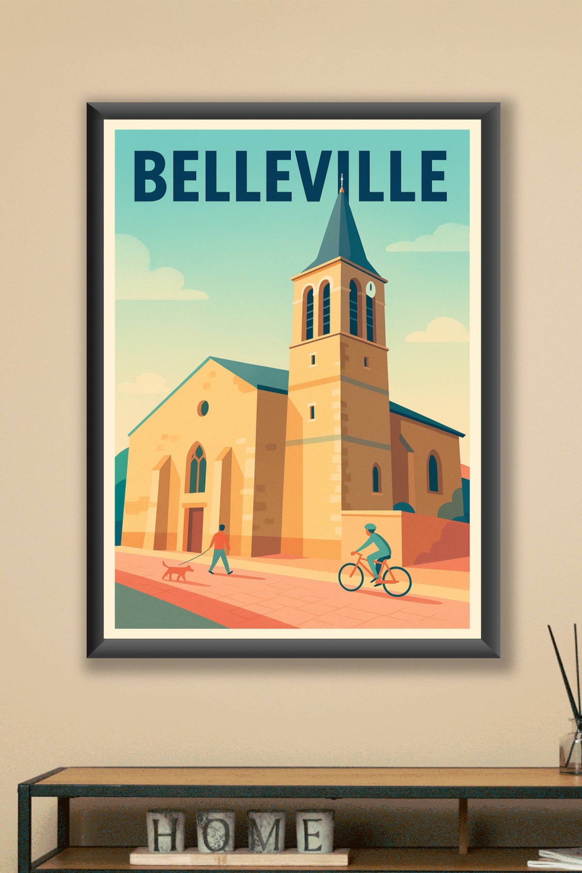Affiche de Belleville - Charme paisible et architecture emblématique