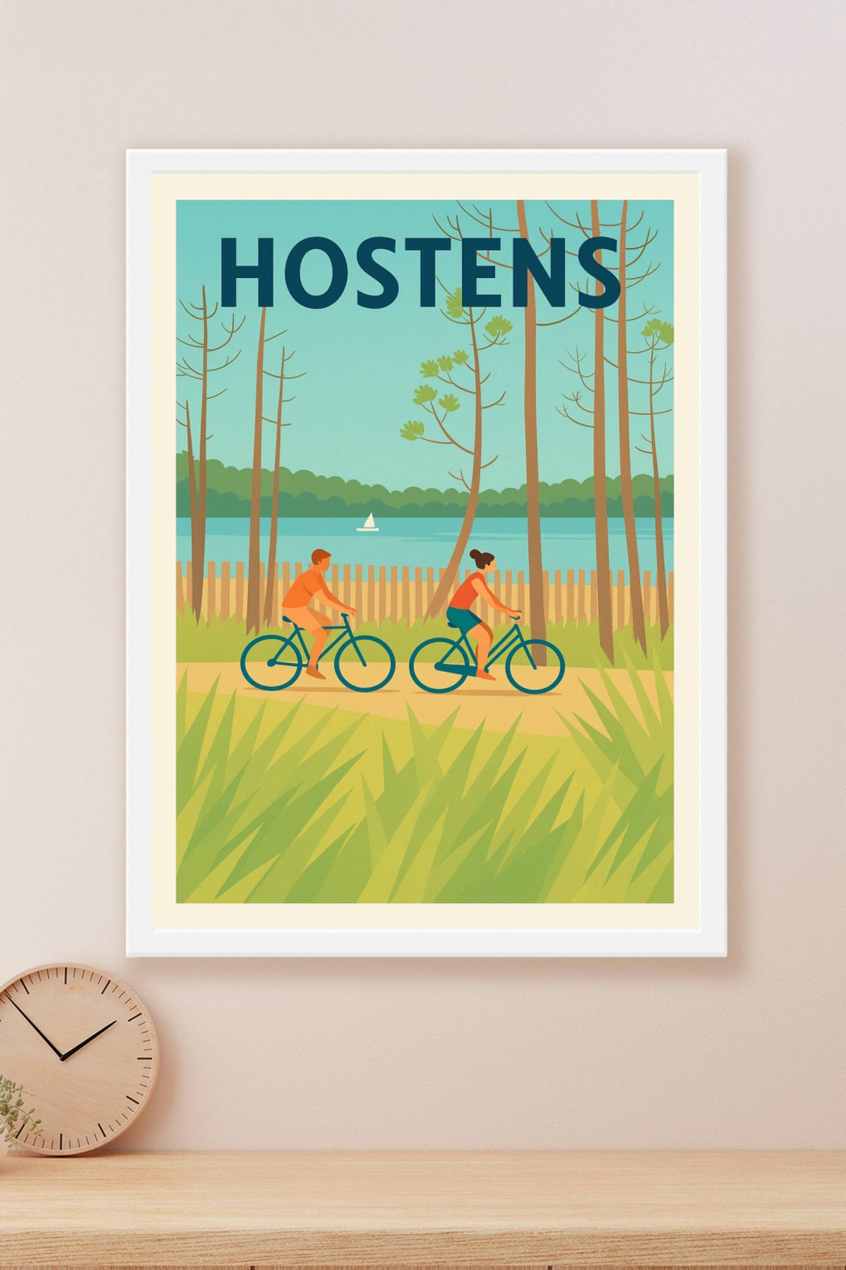 Affiche de Hostens - Escapade nature à vélo au bord du lac