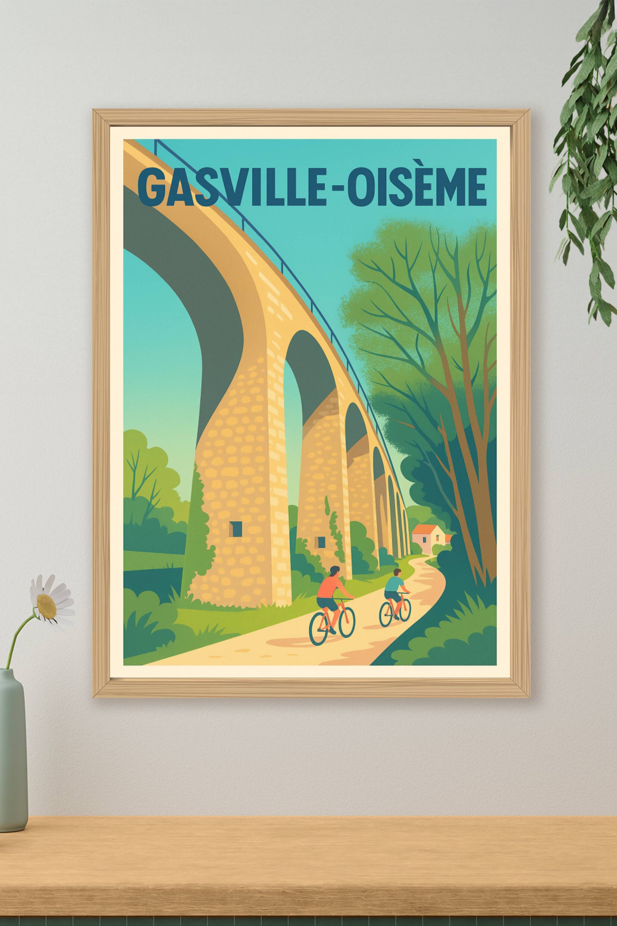 Affiche de Gasville-Oisème - Nature et patrimoine à vélo