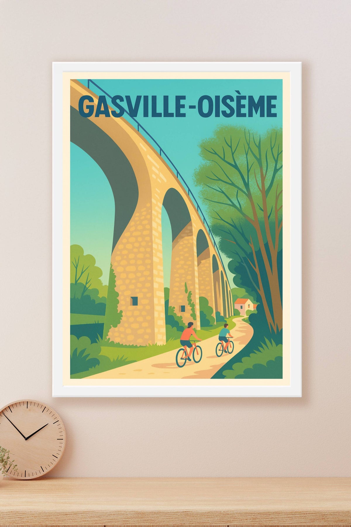 Affiche de Gasville-Oisème - Nature et patrimoine à vélo