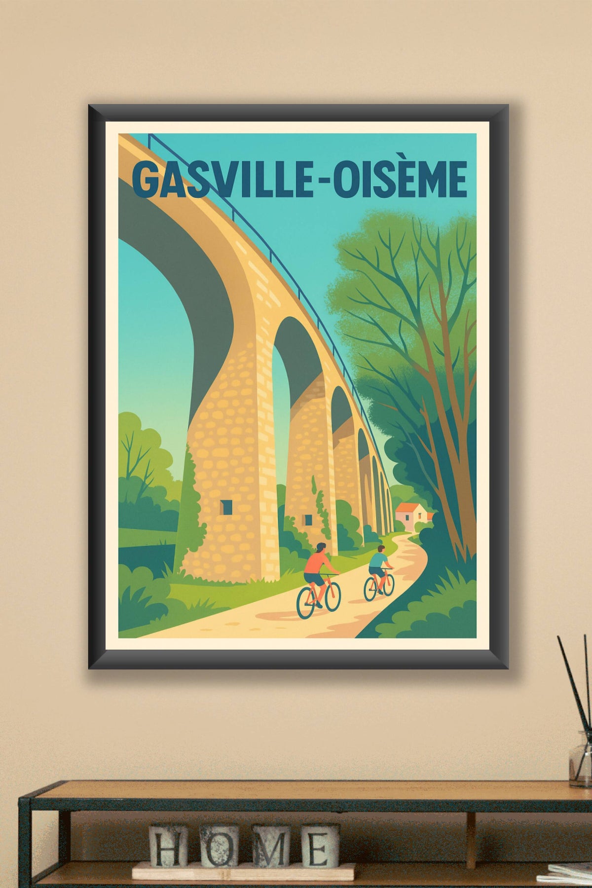 Affiche de Gasville-Oisème - Nature et patrimoine à vélo