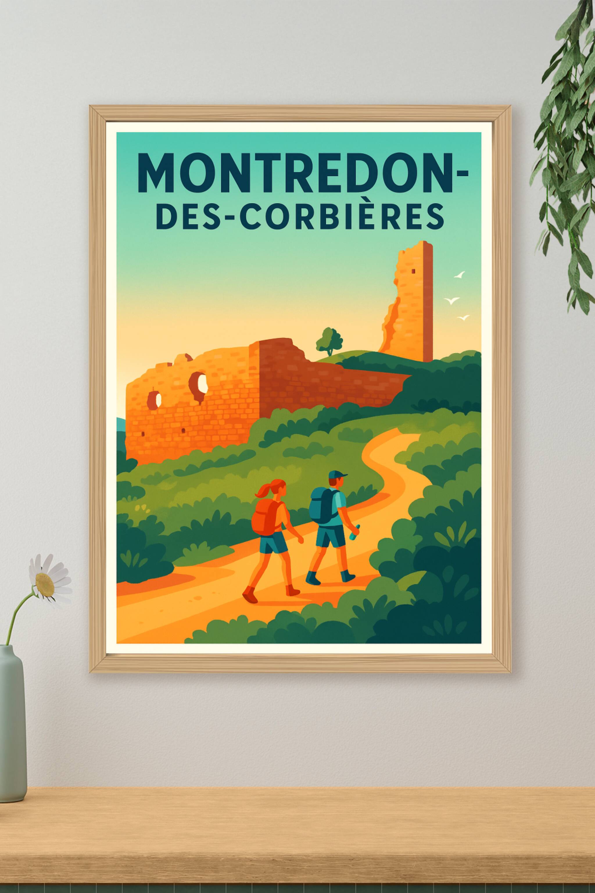 Affiche de Montredon-des-Corbières - Randonnée et Patrimoine Médiéval