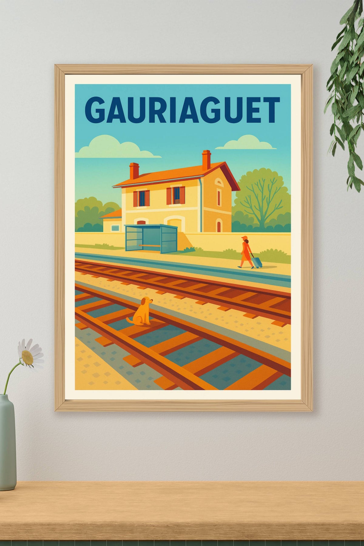 Affiche de Gauriaguet - Voyage et Sérénité à la Gare