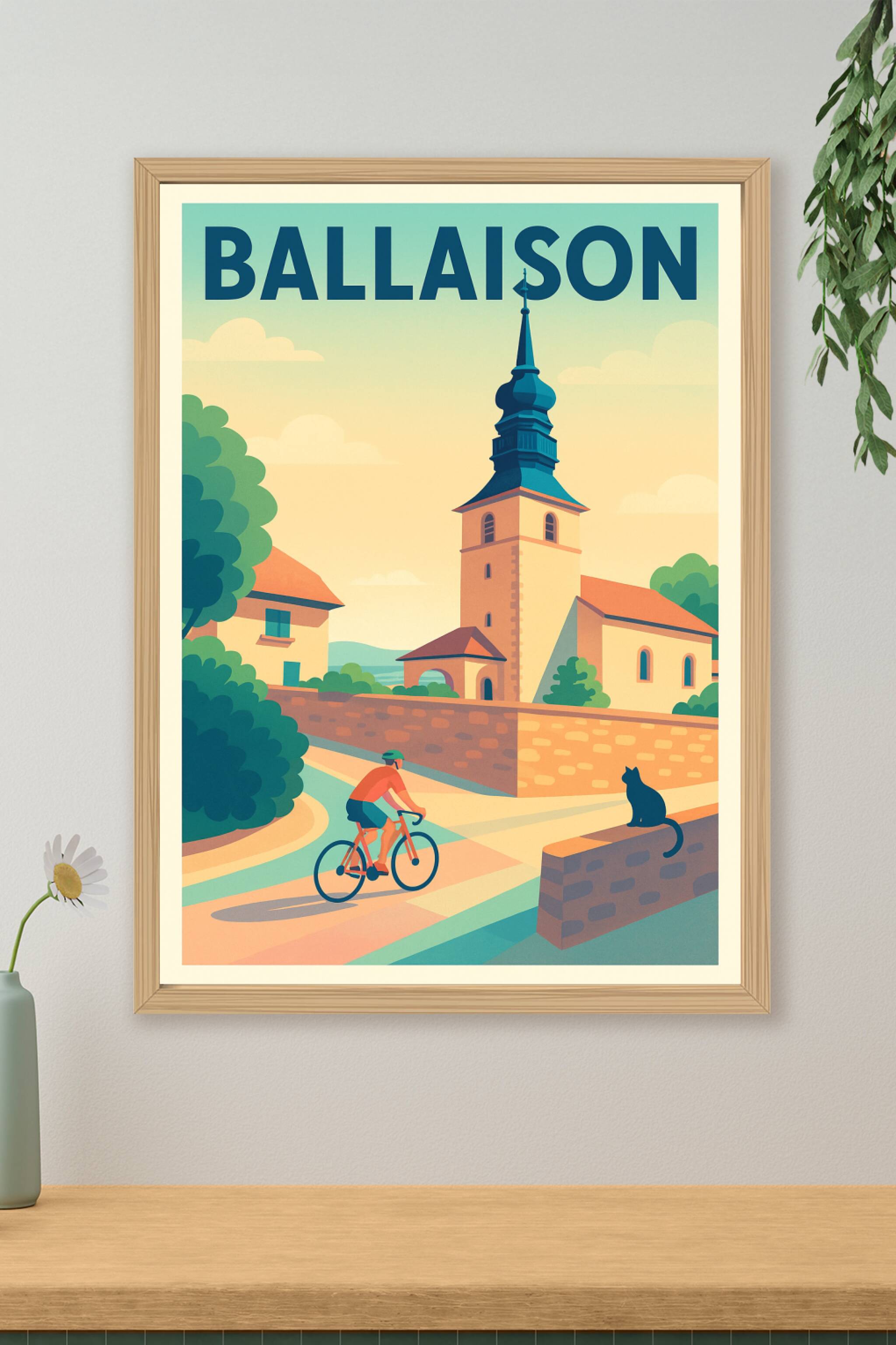 Affiche de Ballaison - L'élégance paisible d'un village à vélo