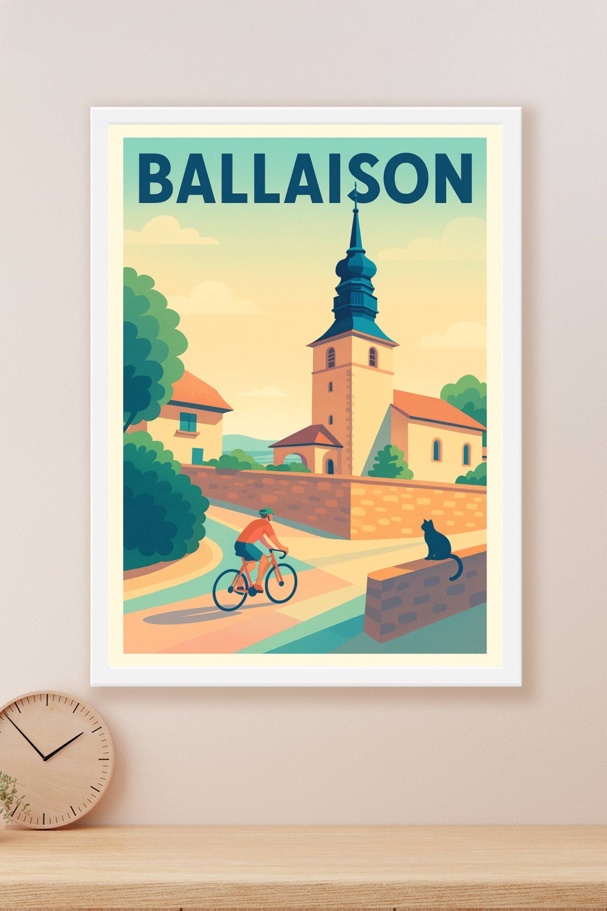 Affiche de Ballaison - L'élégance paisible d'un village à vélo