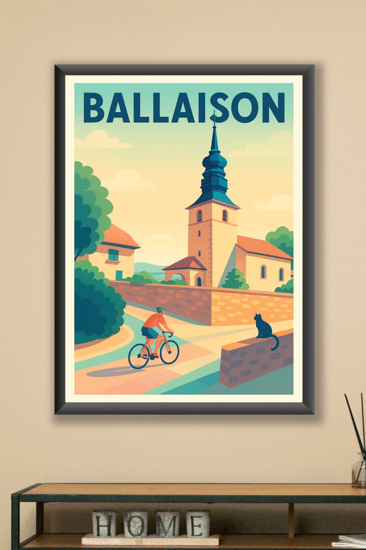 Affiche de Ballaison - L'élégance paisible d'un village à vélo
