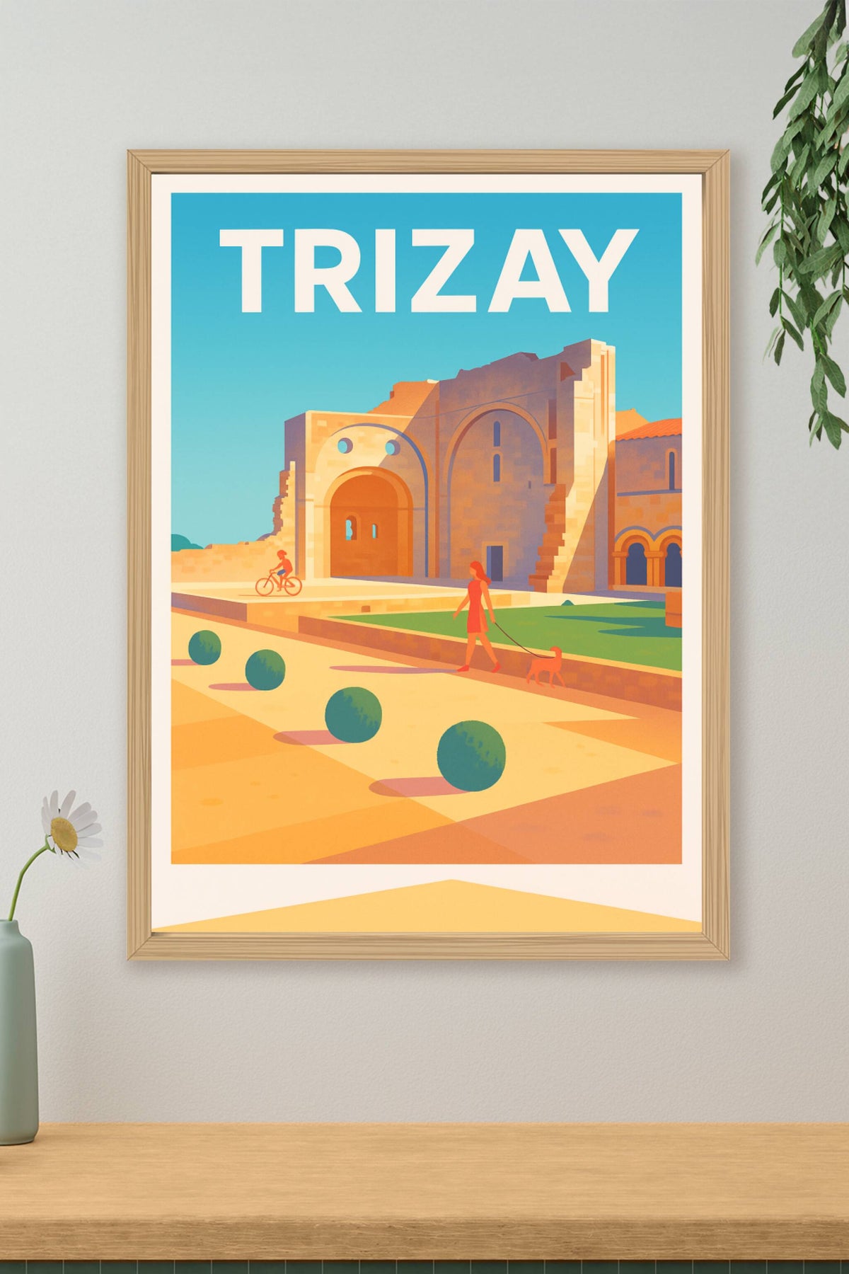 Affiche de Trizay - Charme historique sous un ciel d'azur