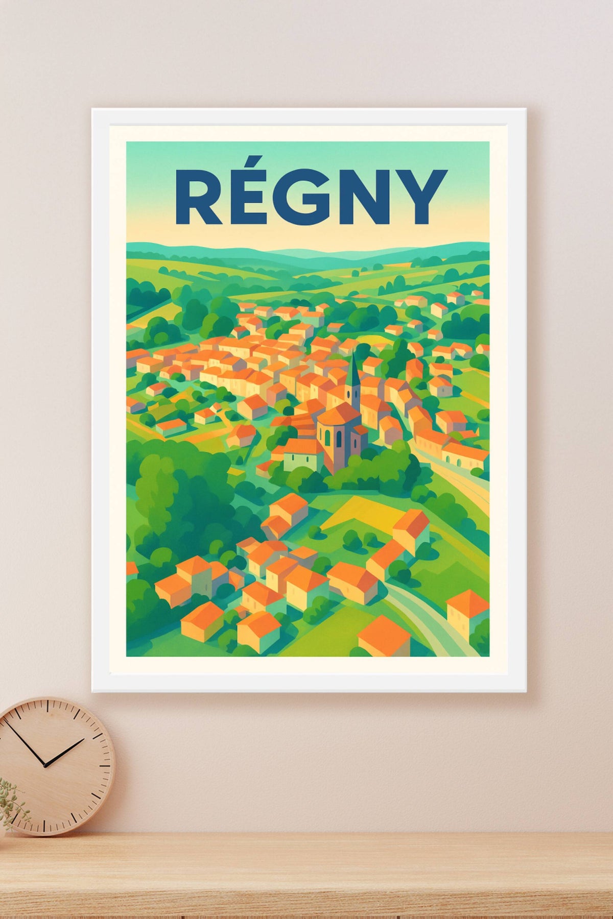 Affiche de Régny - Charme pittoresque au cœur de la nature