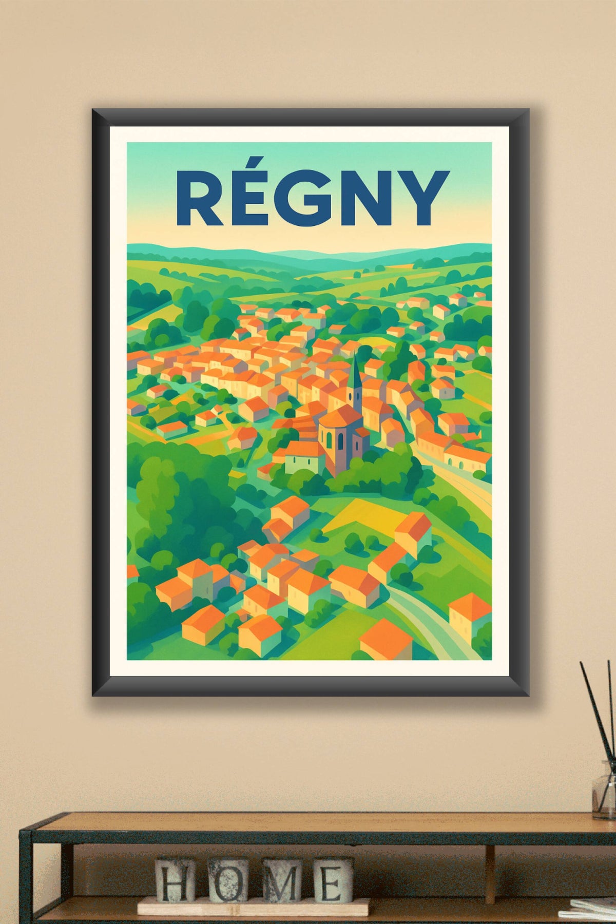 Affiche de Régny - Charme pittoresque au cœur de la nature