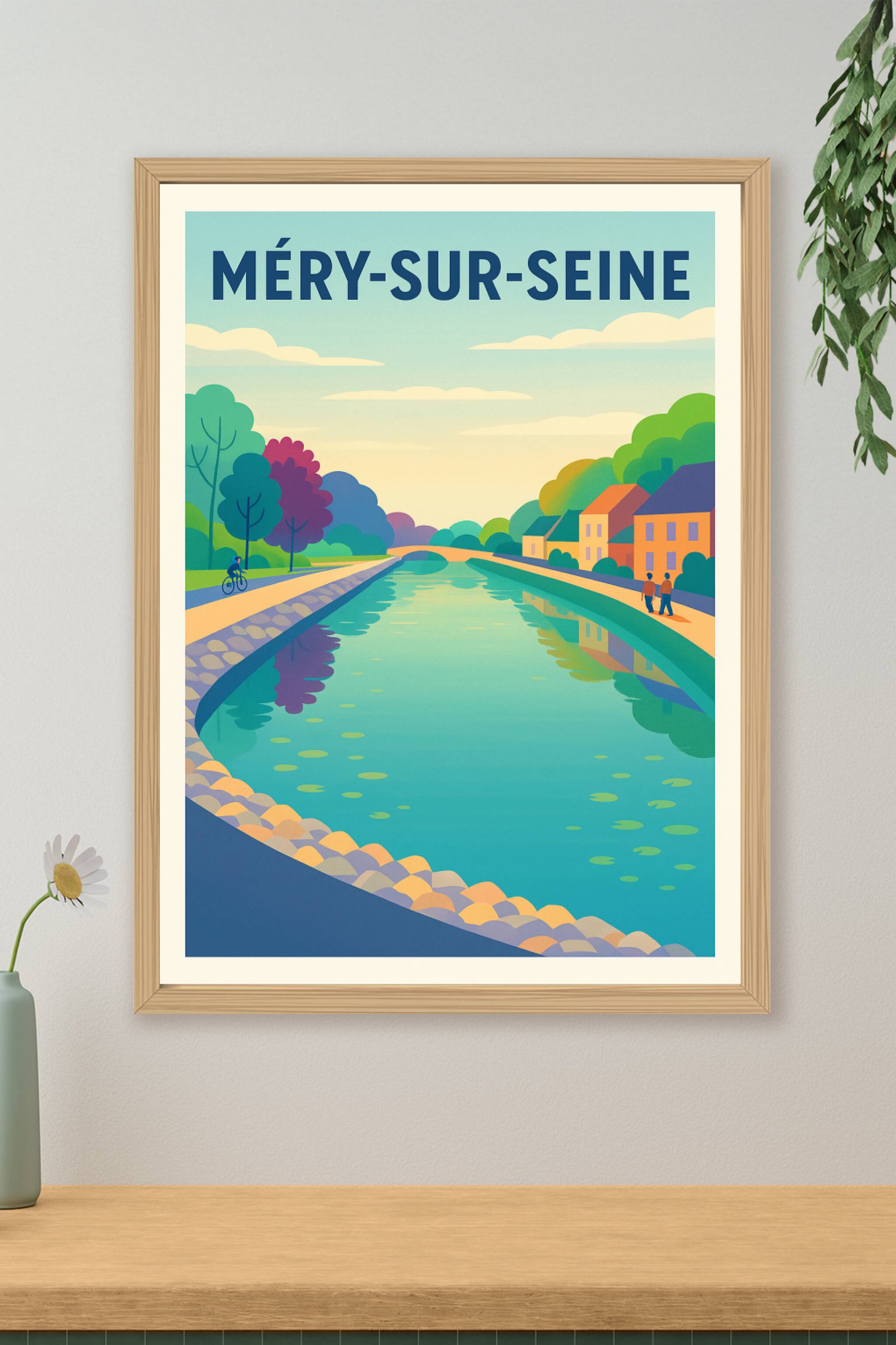 Affiche de Méry-sur-Seine - Le charme paisible au fil de l'eau