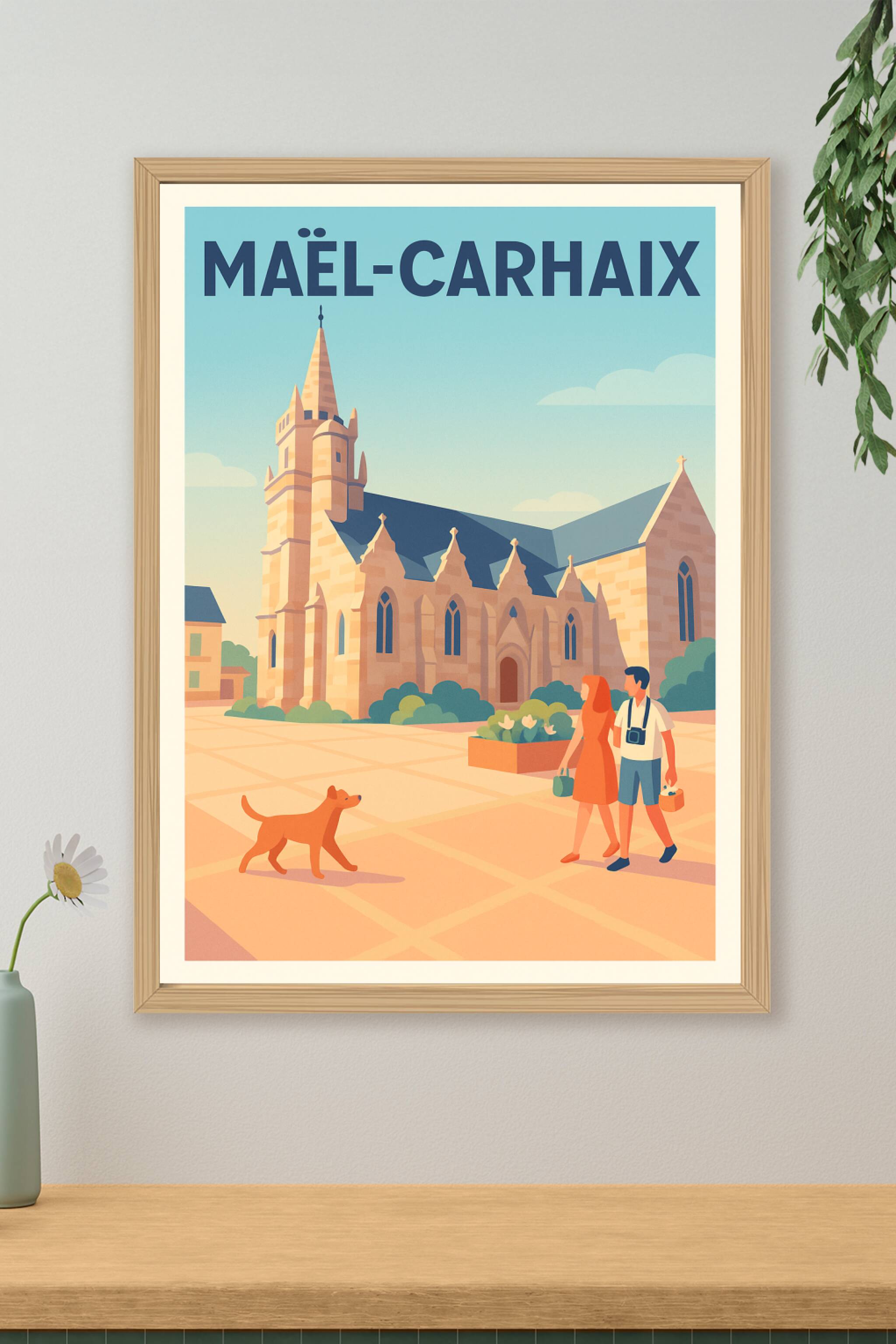 Affiche de Maël-Carhaix - Charme et patrimoine breton