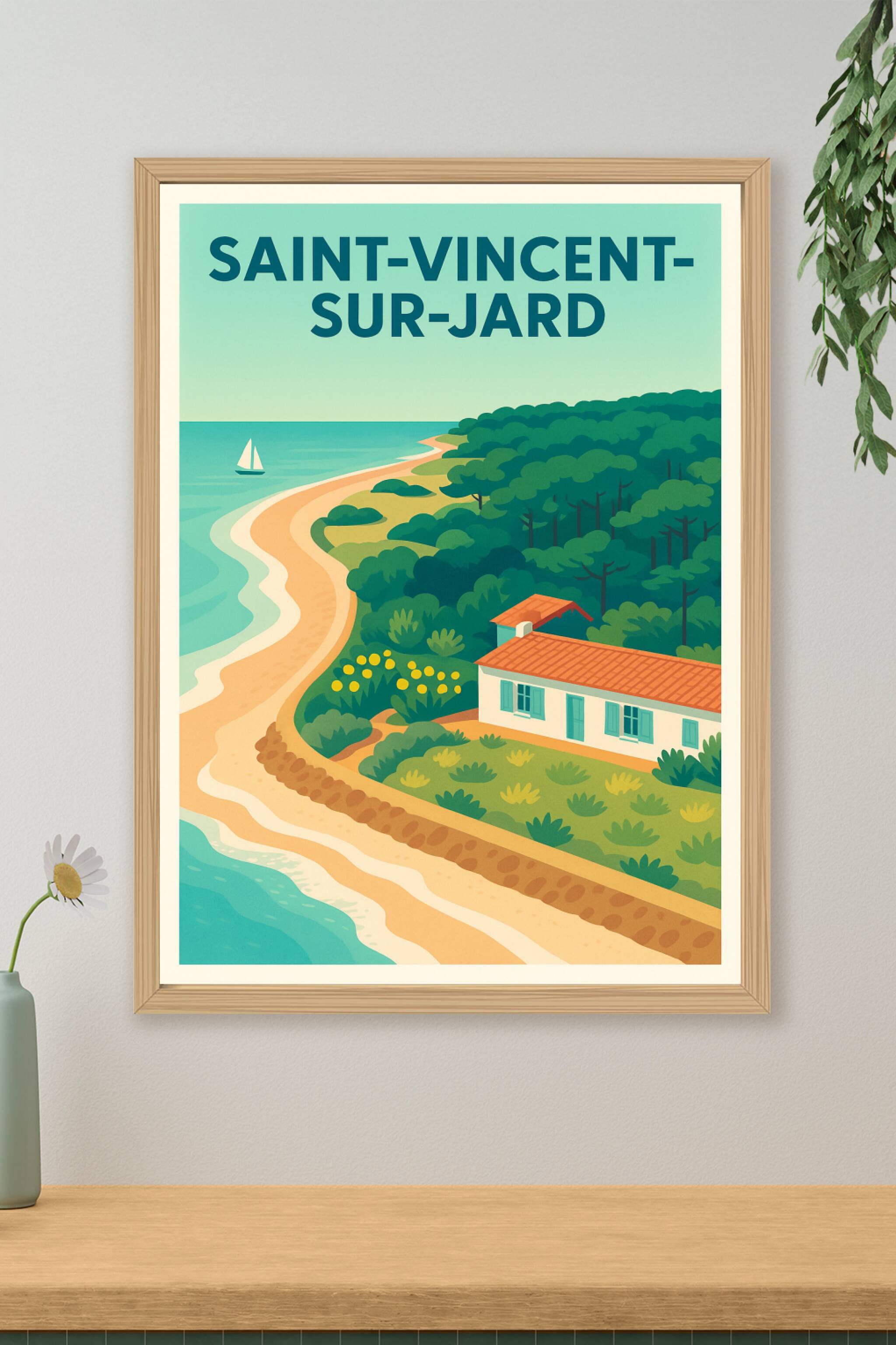 Affiche de Saint-Vincent-sur-Jard - Évasion côtière et nature préservée