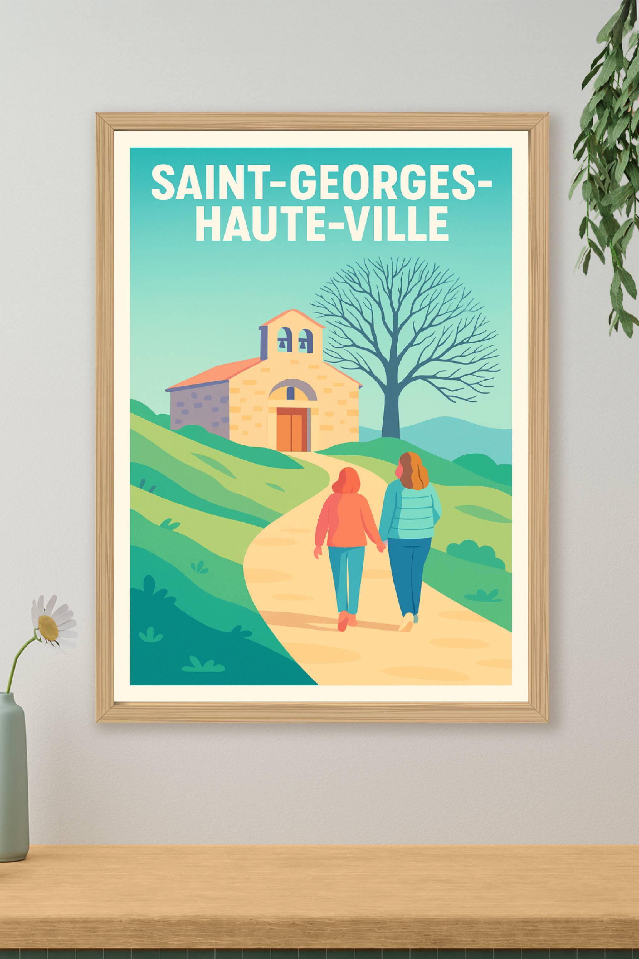 Affiche de Saint-Georges-Haute-Ville - Promenade paisible au cœur de la campagne