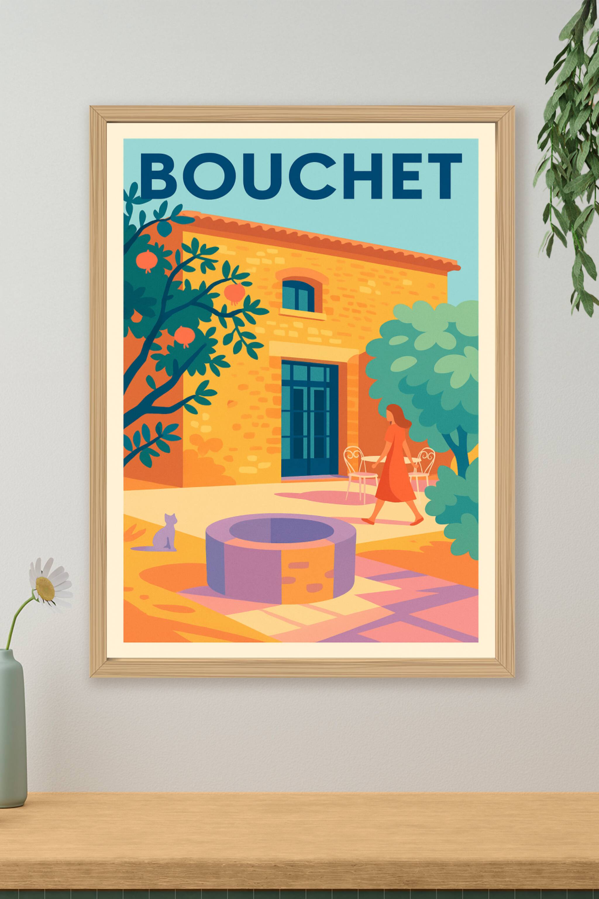 Affiche de Bouchet - Charme Provençal au Soleil