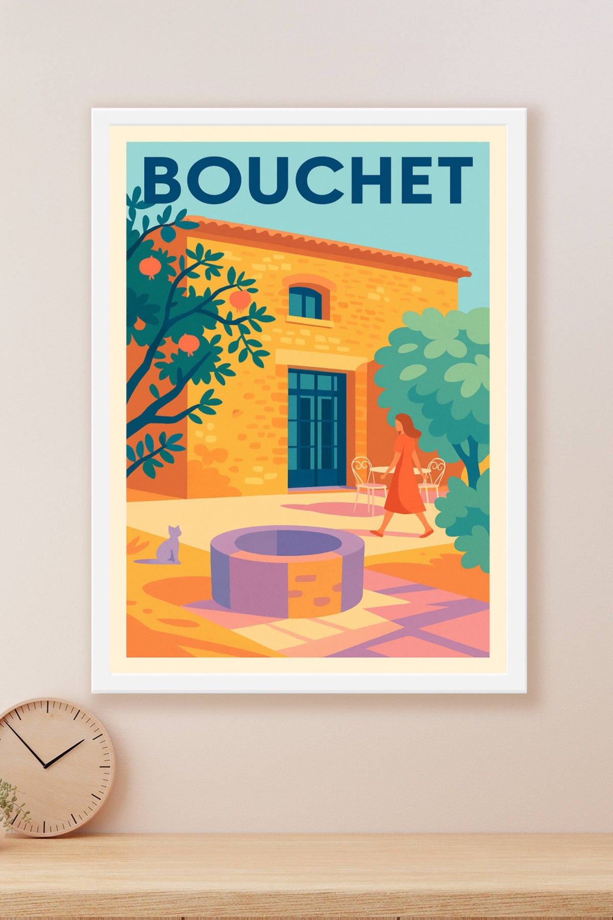 Affiche de Bouchet - Charme Provençal au Soleil