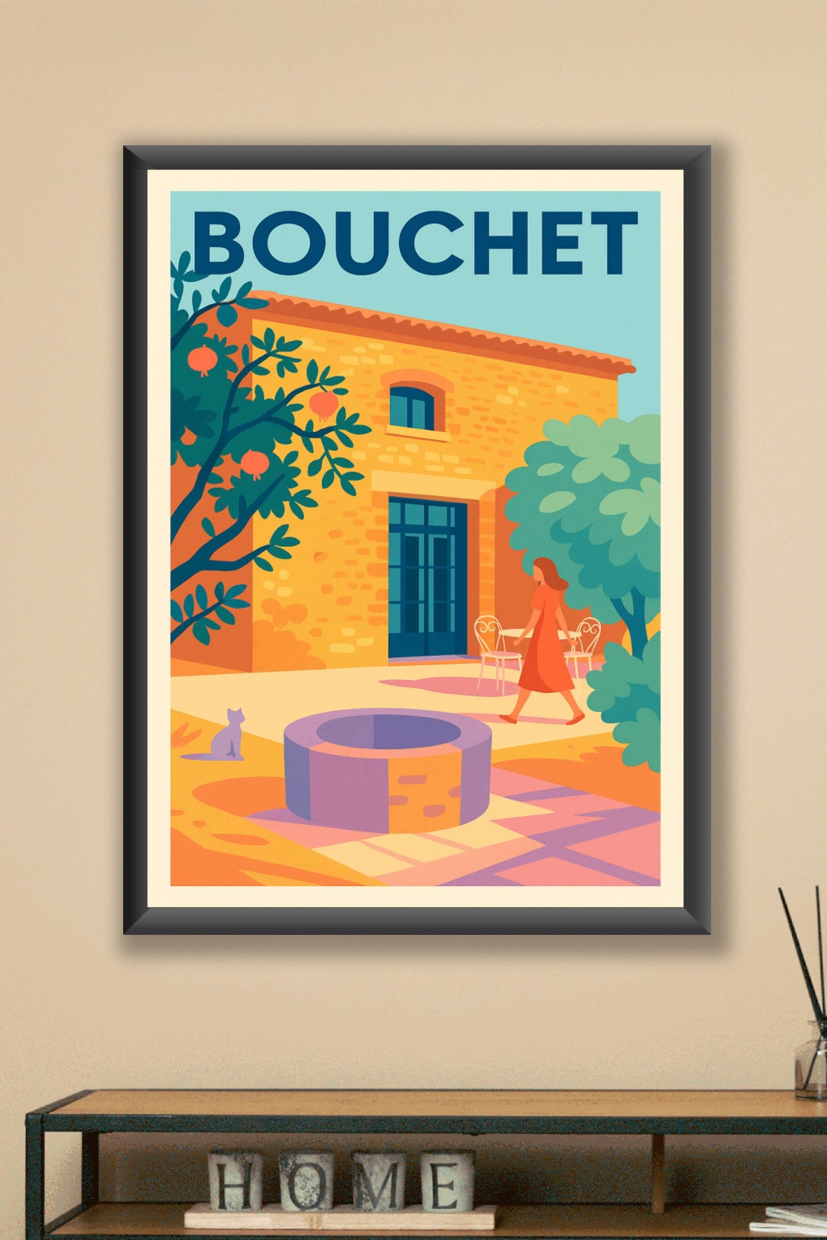 Affiche de Bouchet - Charme Provençal au Soleil