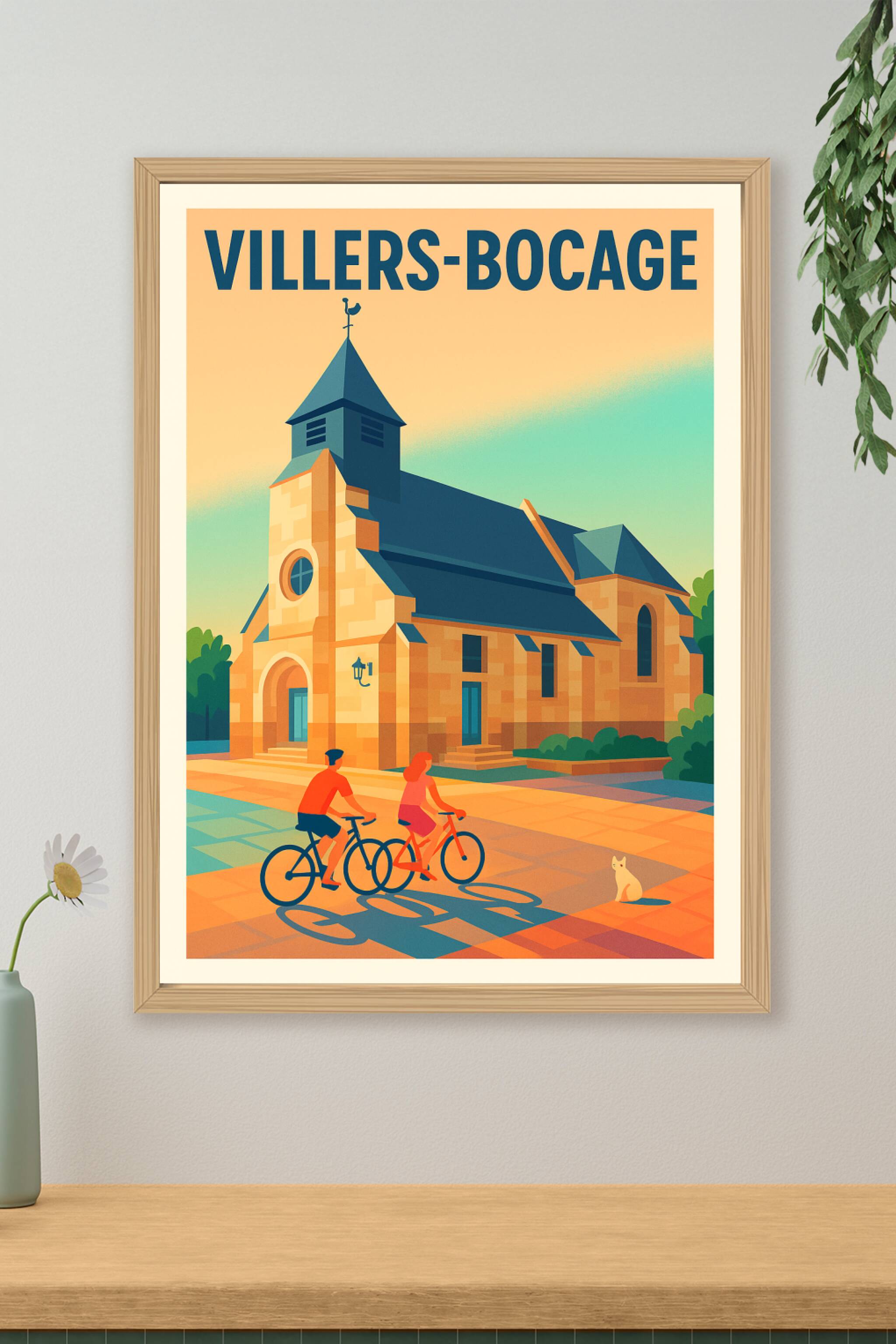 Affiche de Villers-Bocage - Charme paisible du bocage normand