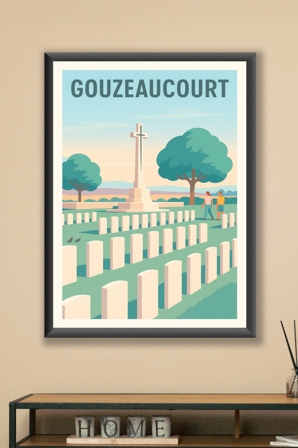 Affiche de Gouzeaucourt - Mémoire et Sérénité au Cimetière Militaire