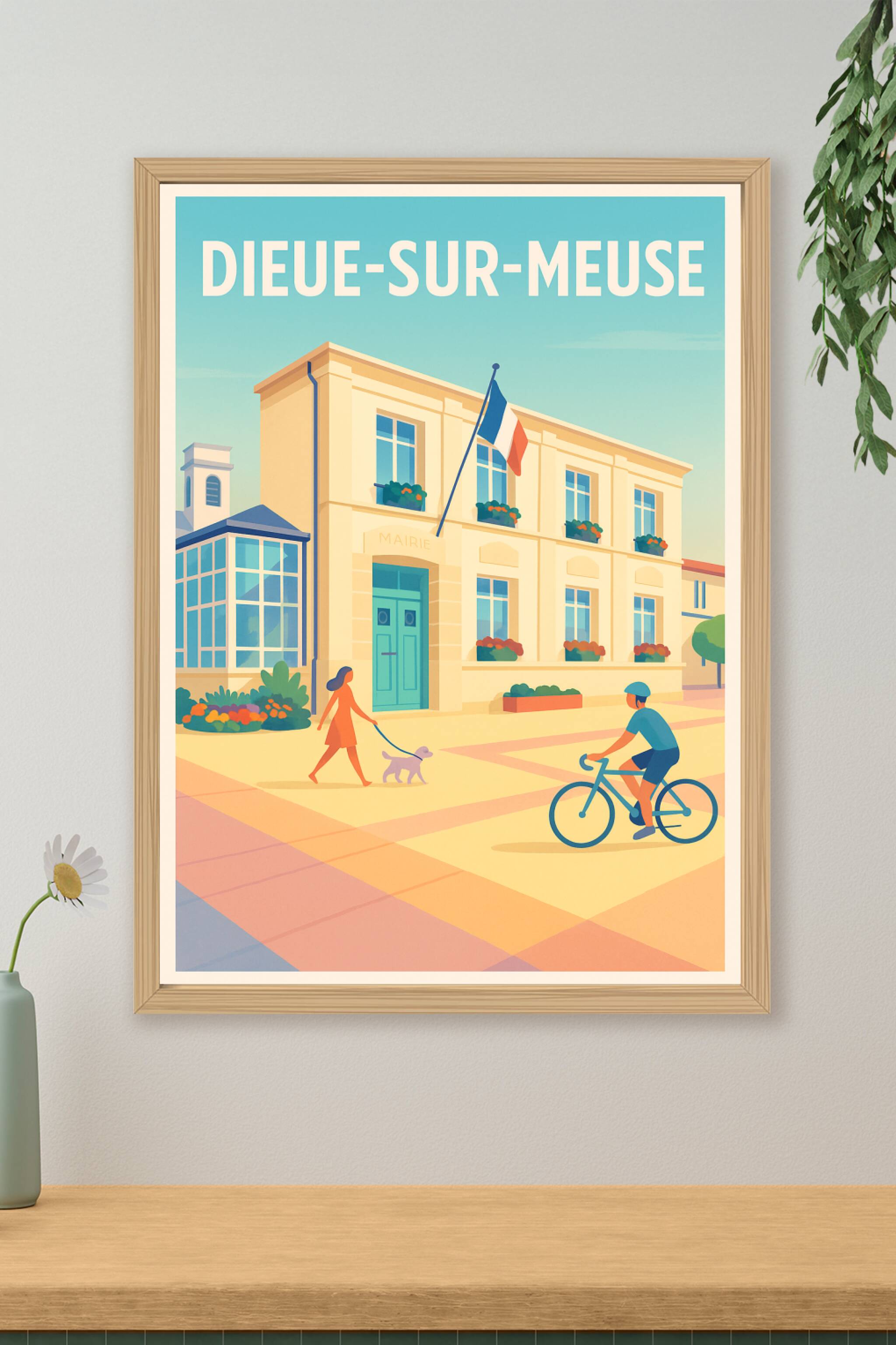 Affiche de Dieue-sur-Meuse - Charme et douceur de vie en Lorraine