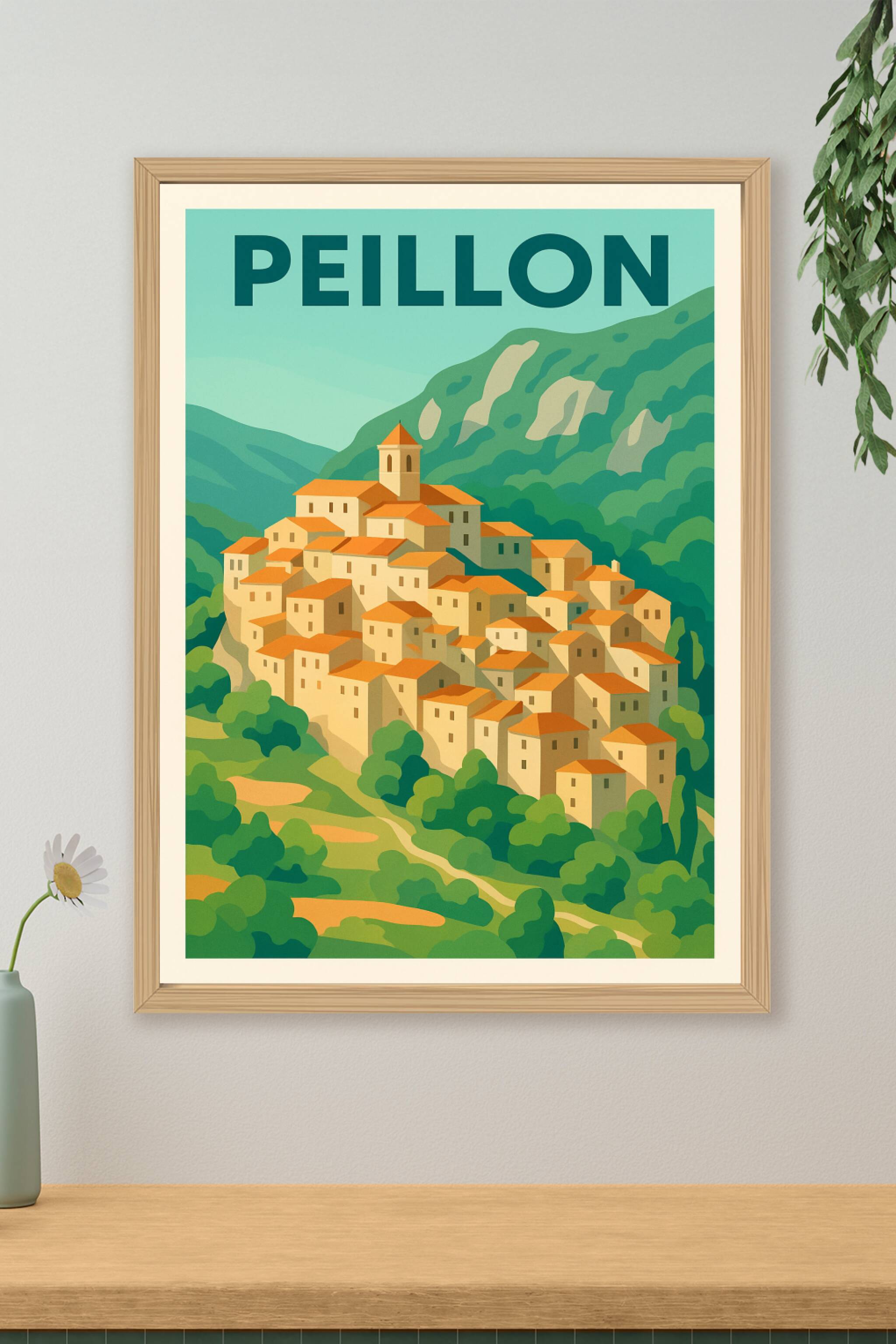 Affiche de Peillon - Village perché au charme méditerranéen