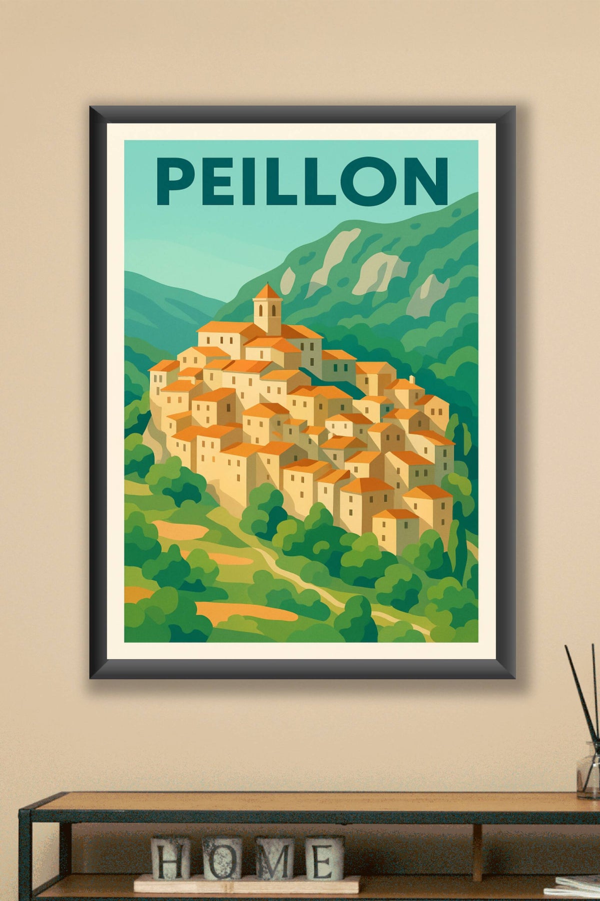 Affiche de Peillon - Village perché au charme méditerranéen