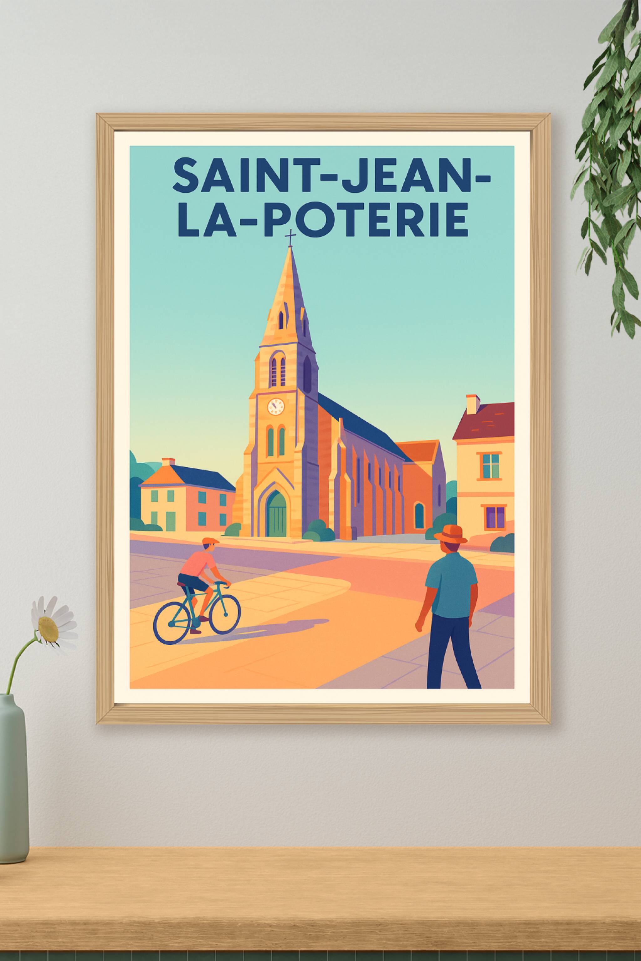 Affiche de Saint-Jean-la-Poterie - Le charme paisible du village au fil du temps