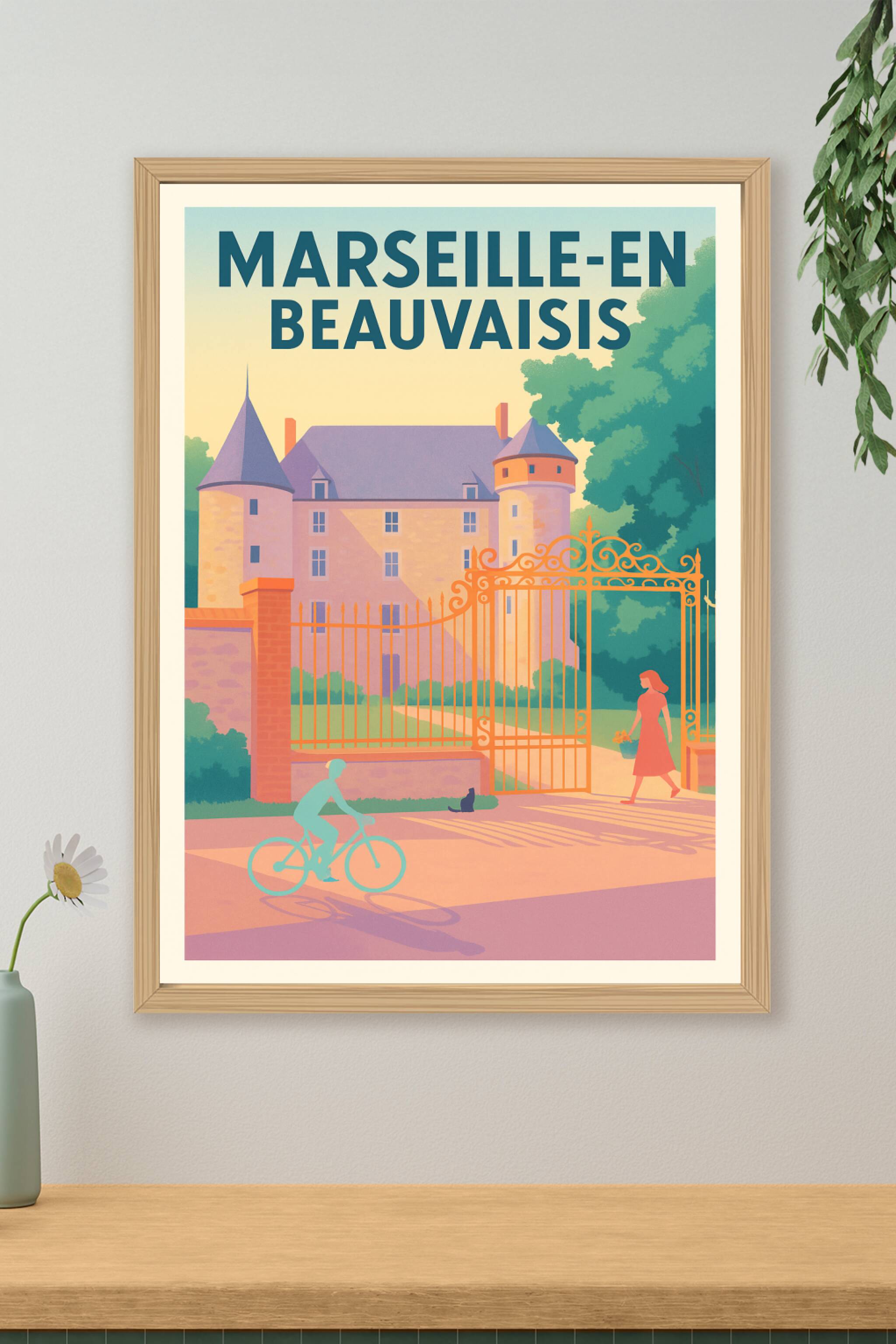 Affiche de Marseille-en-Beauvaisis - Charme et sérénité à la porte du château