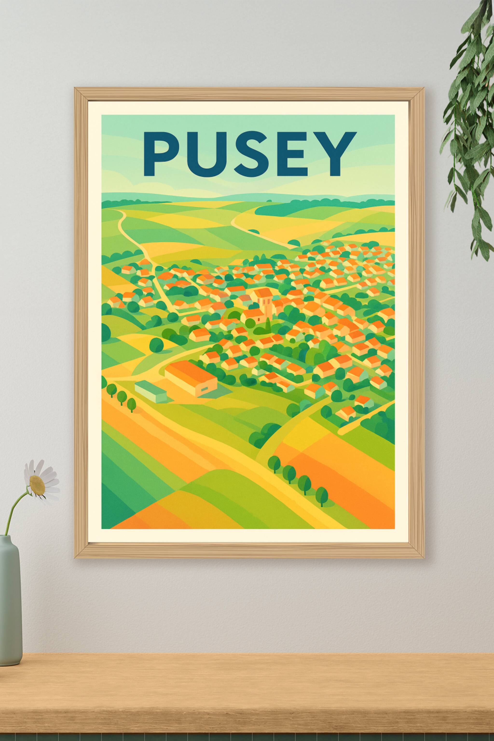 Affiche de Pusey - Charme champêtre et douceur de vie