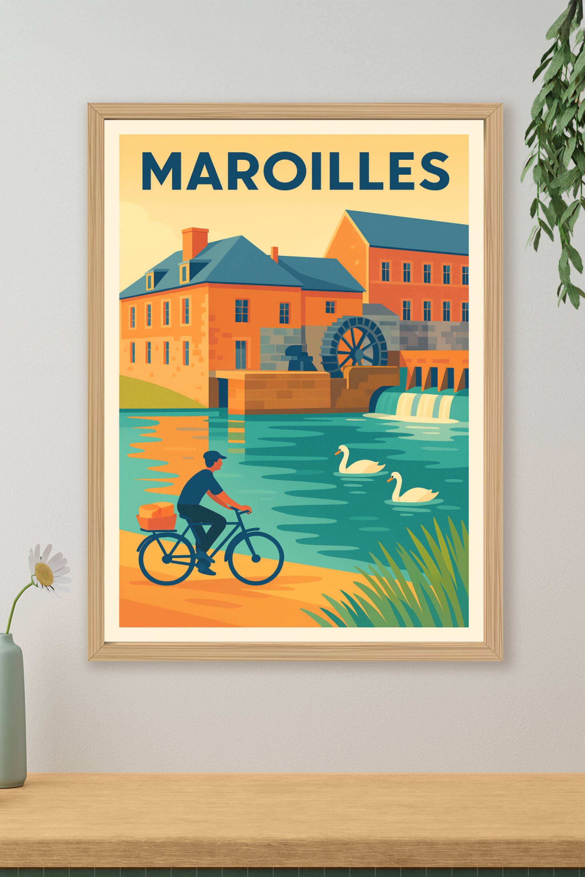 Affiche de Maroilles - Charme bucolique au fil de l'eau