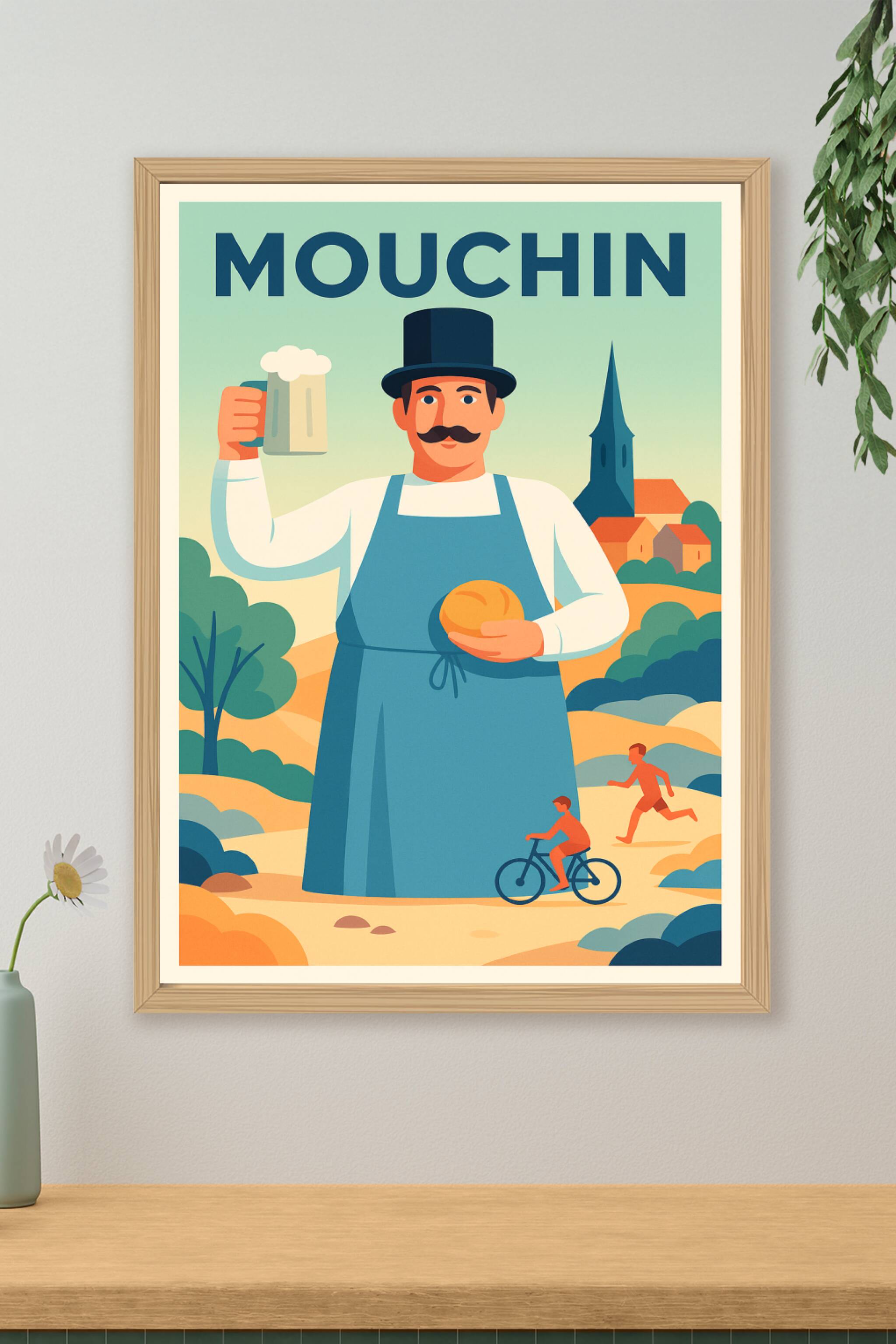 Affiche de Mouchin - L'art de vivre à la bière et au pain