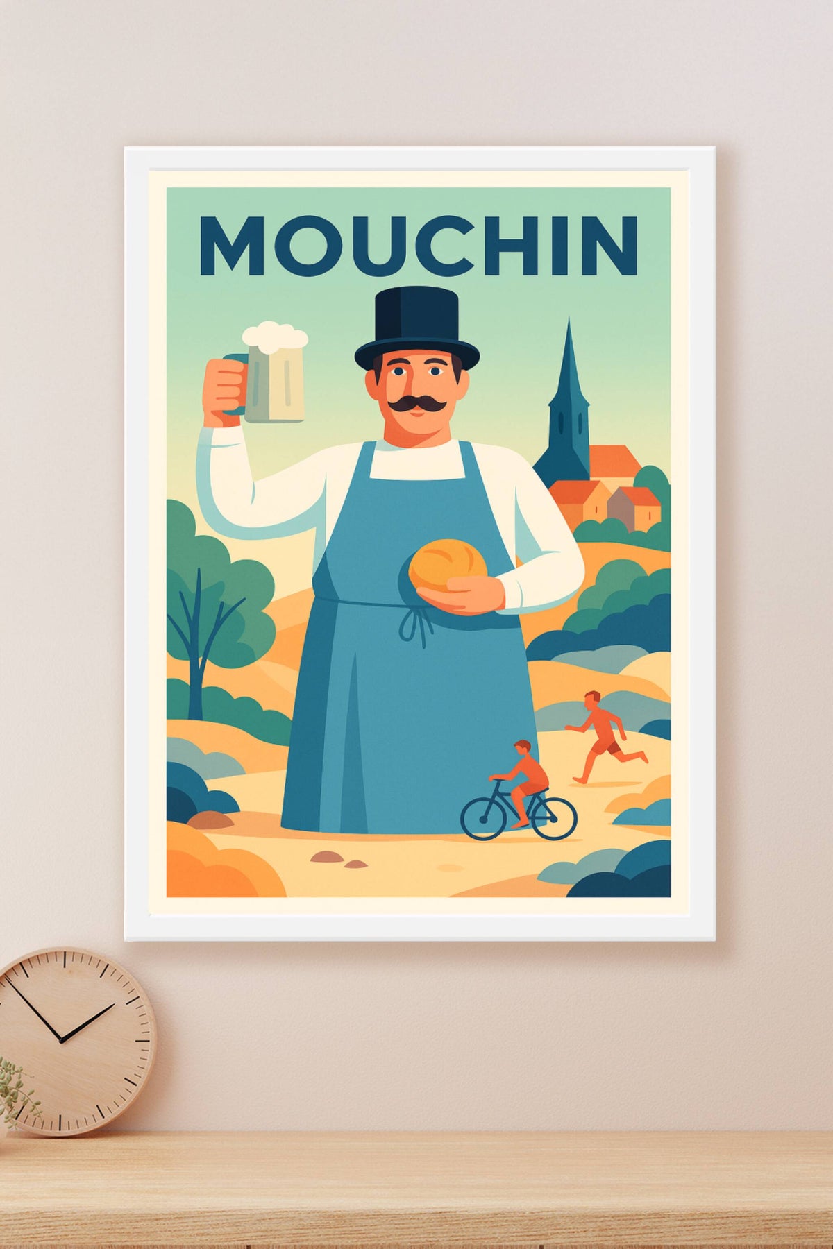 Affiche de Mouchin - L'art de vivre à la bière et au pain