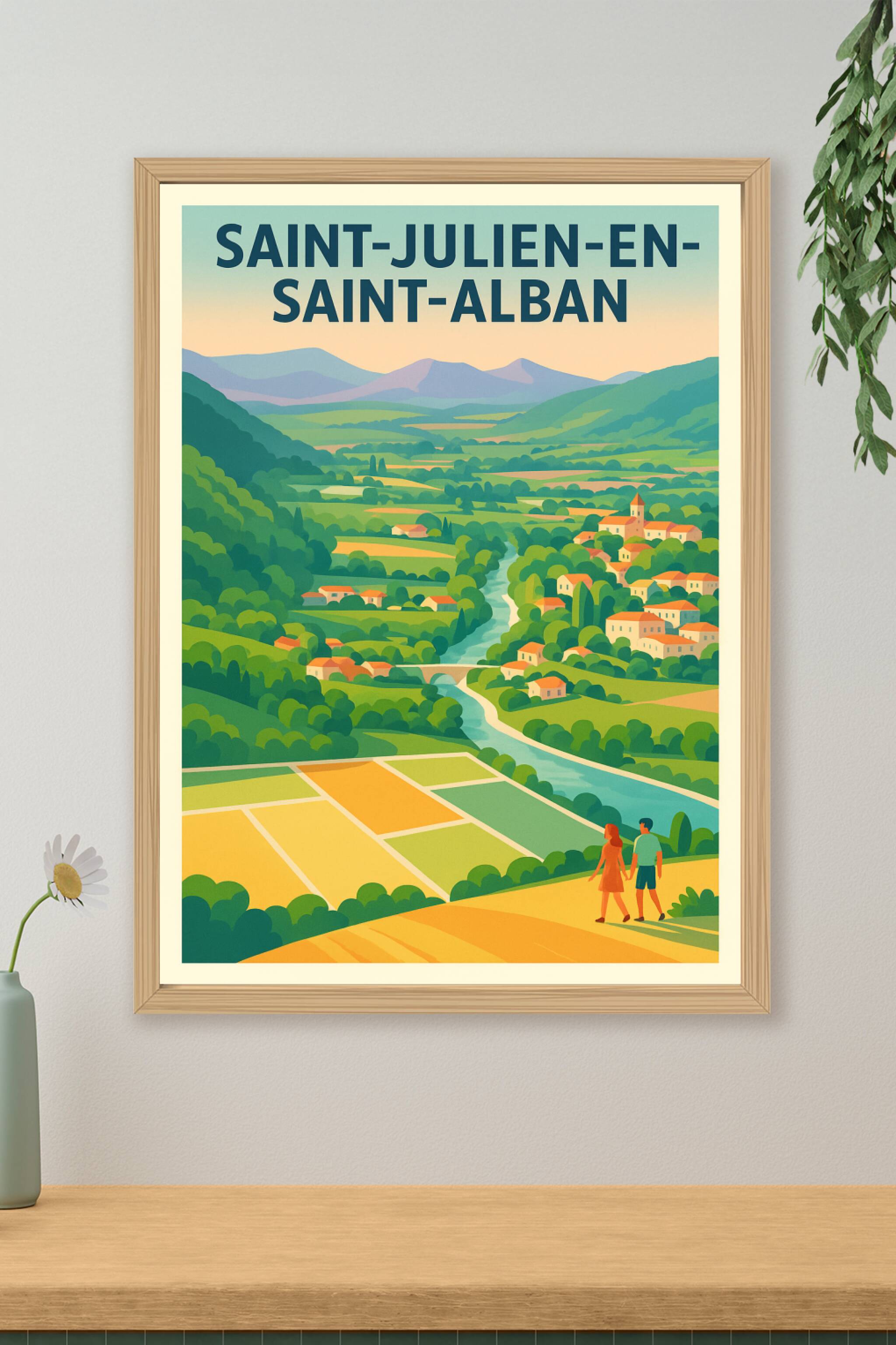 Affiche de Saint-Julien-en-Saint-Alban - Évasion bucolique au cœur de la vallée