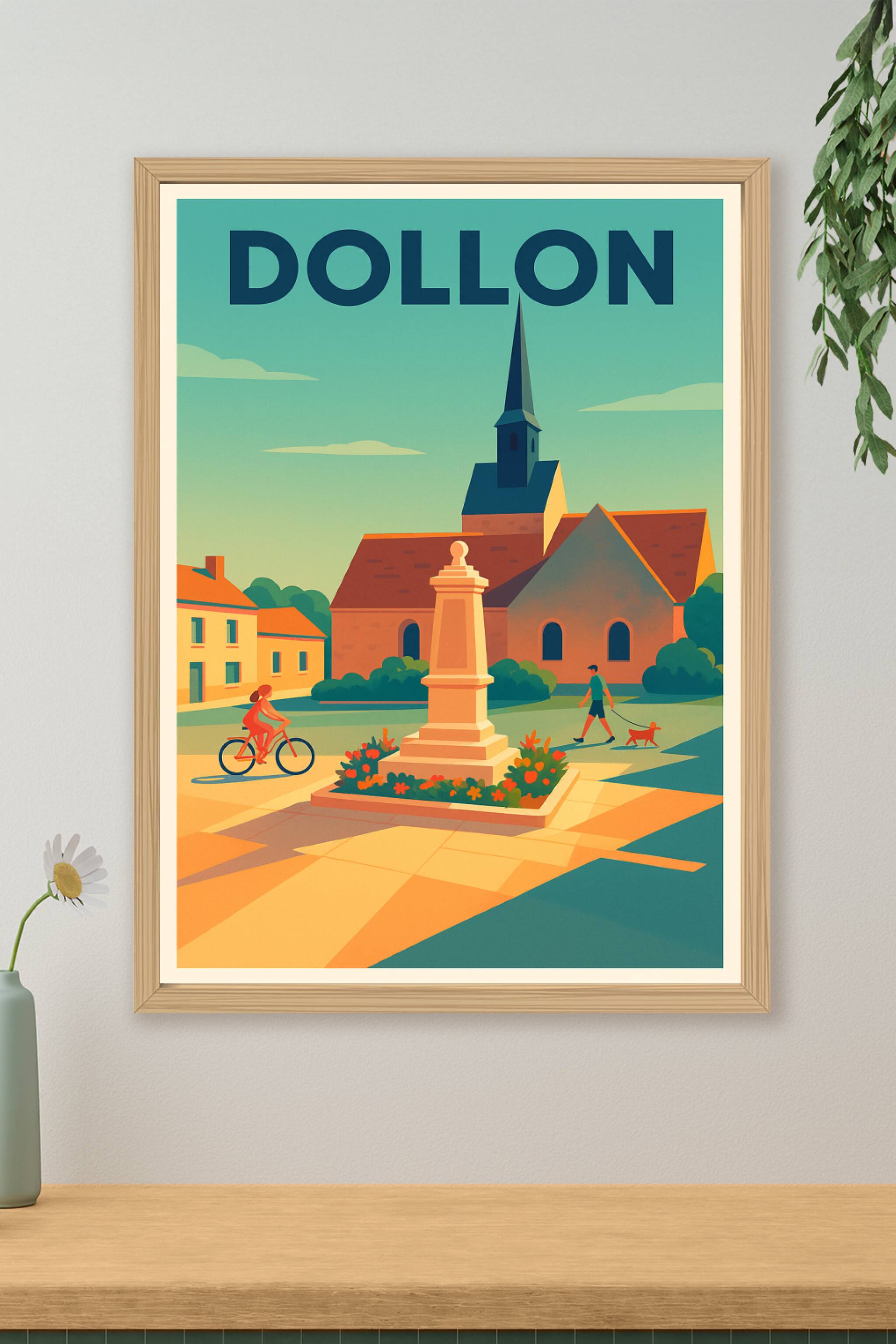 Affiche de Dollon - Charme paisible du village normand