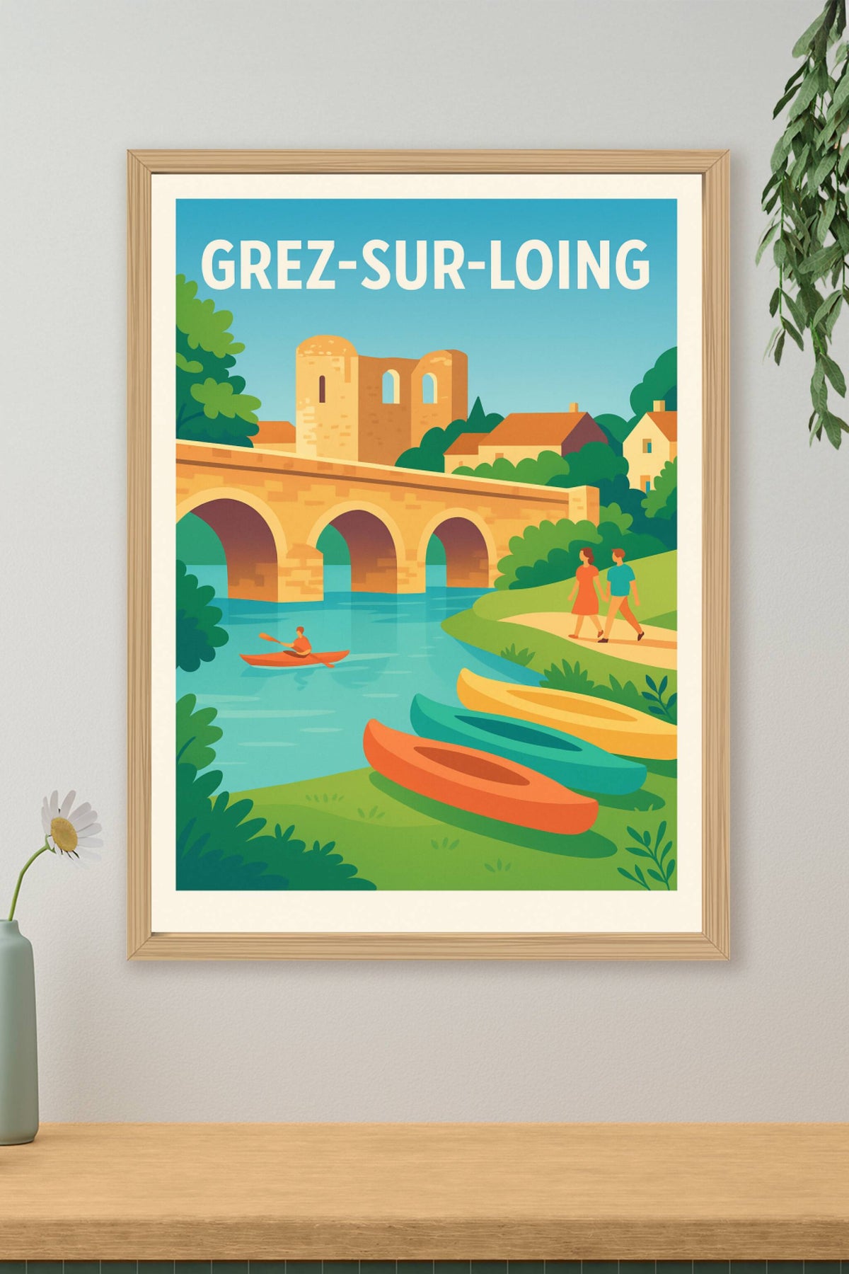 Affiche de Grez-sur-Loing - Charme bucolique au fil de l'eau