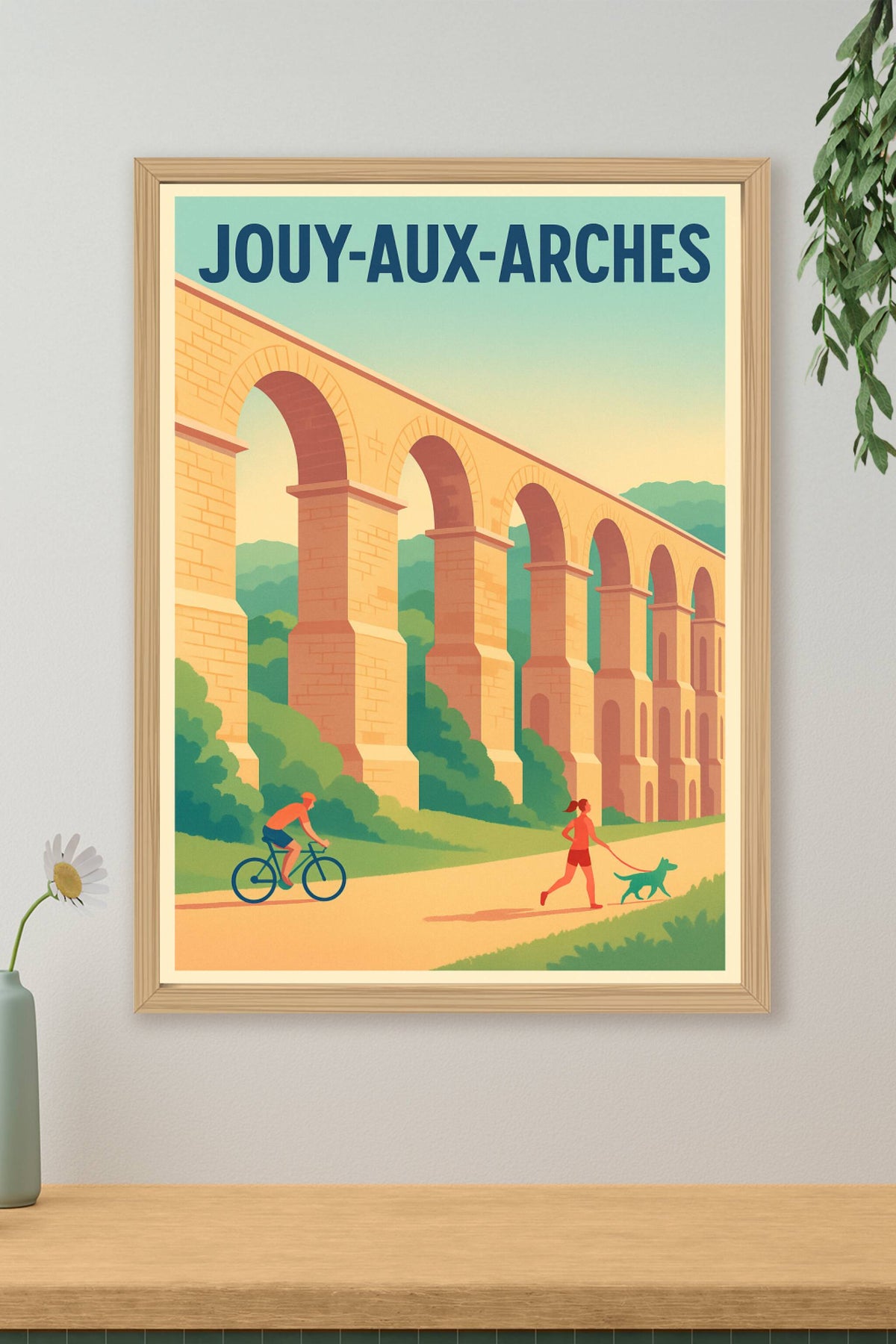 Affiche de Jouy-aux-Arches - Promenade sous l'aqueduc historique