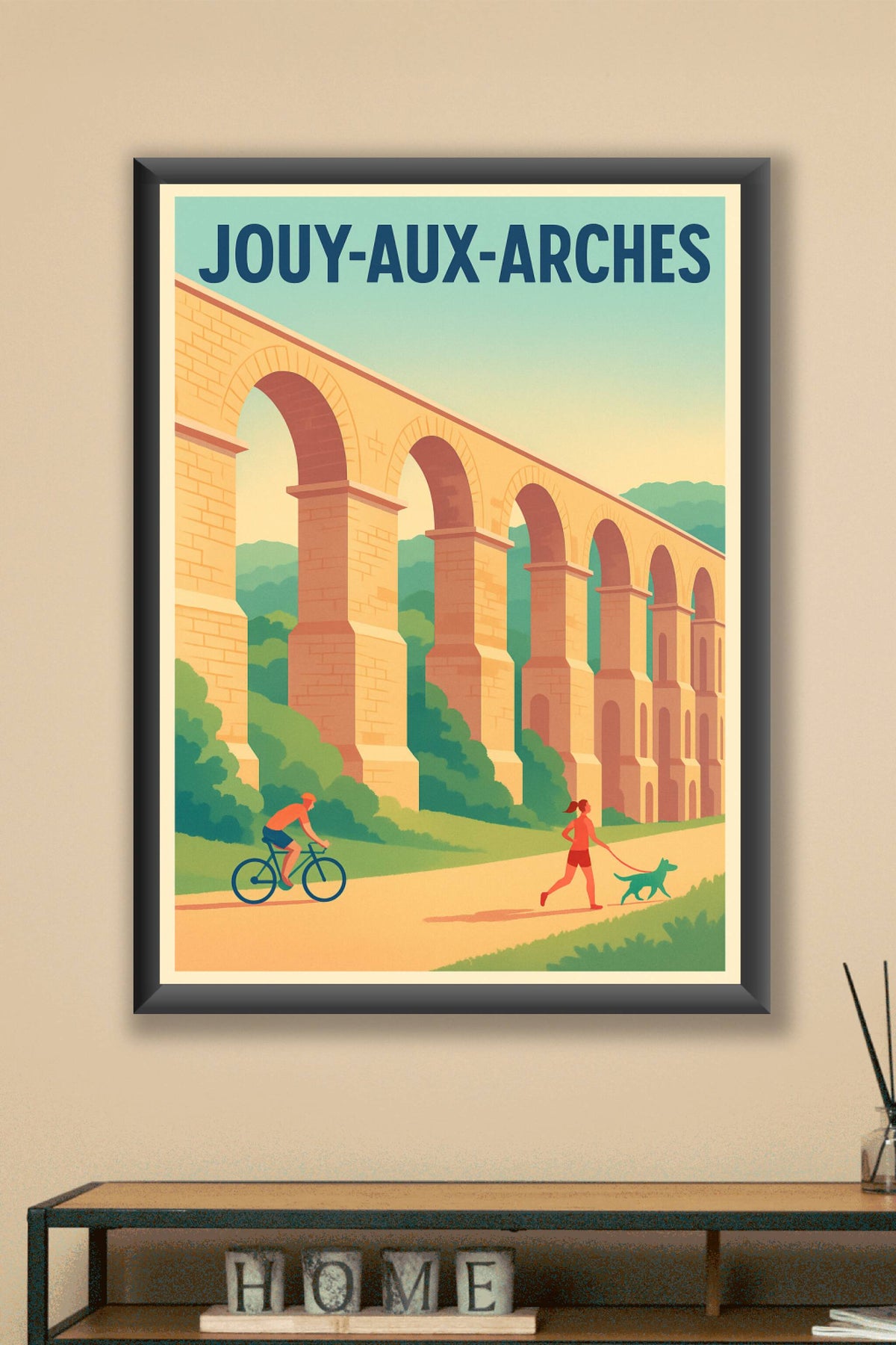 Affiche de Jouy-aux-Arches - Promenade sous l'aqueduc historique