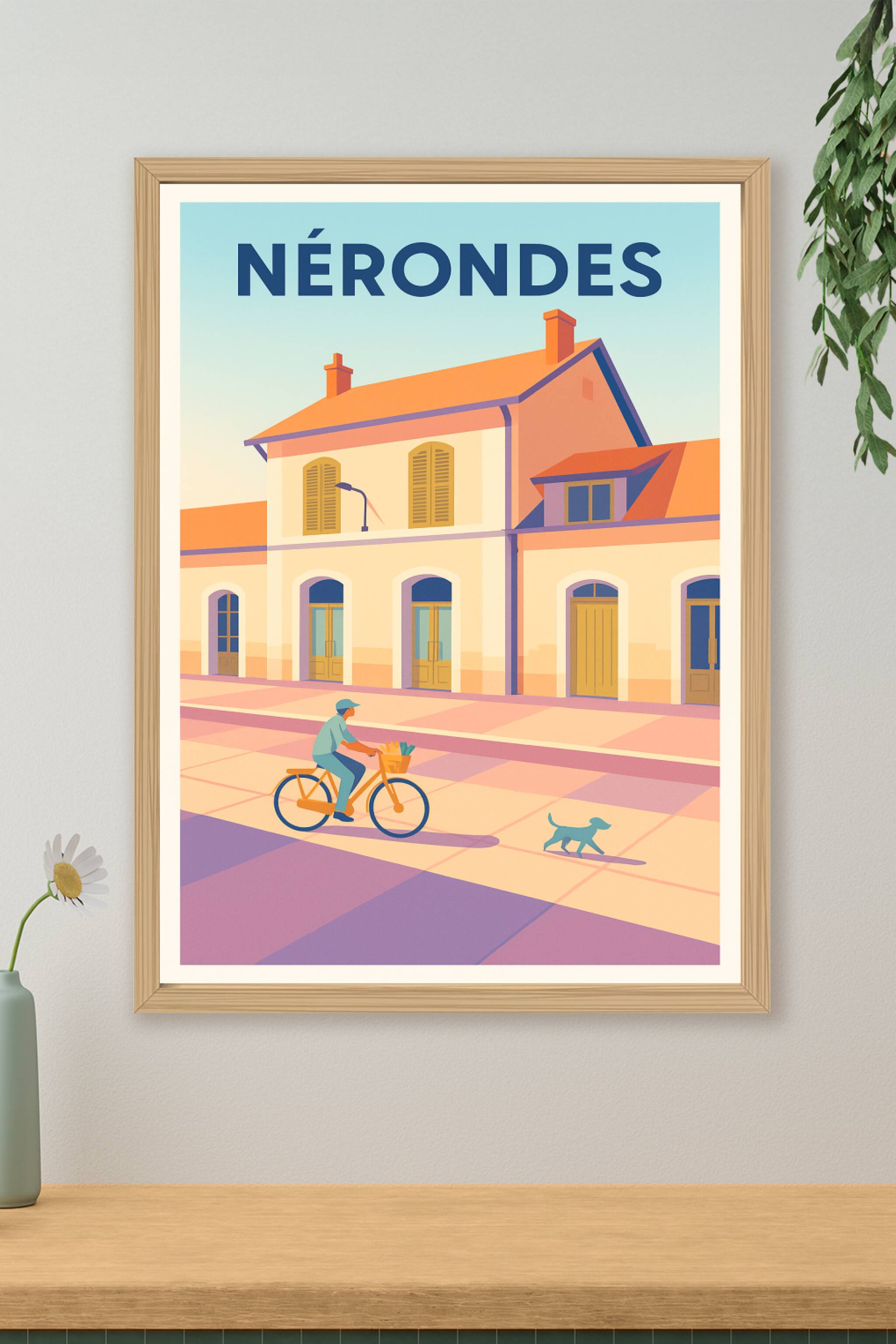Affiche de Nérondes - Douceur de vie à vélo