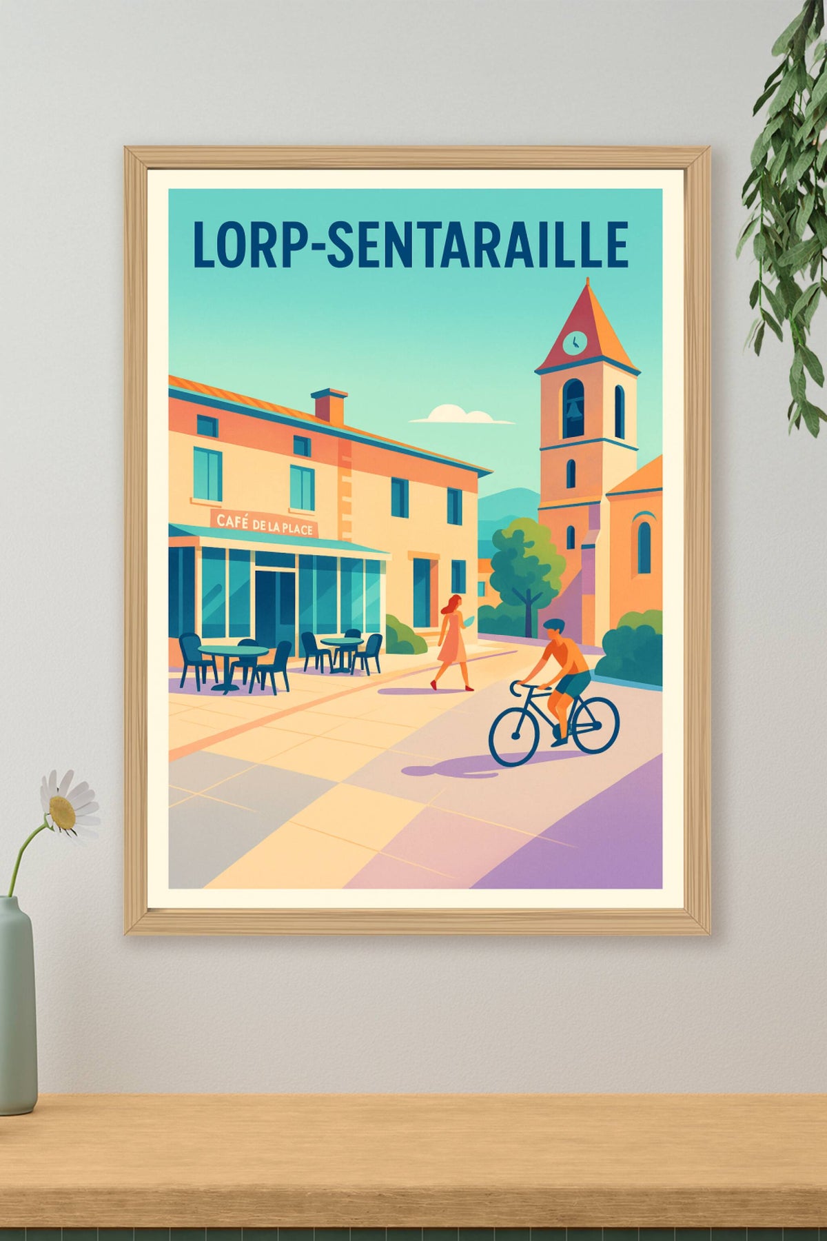 Affiche de Lorp-Sentaraille - Charme et douceur de la place centrale