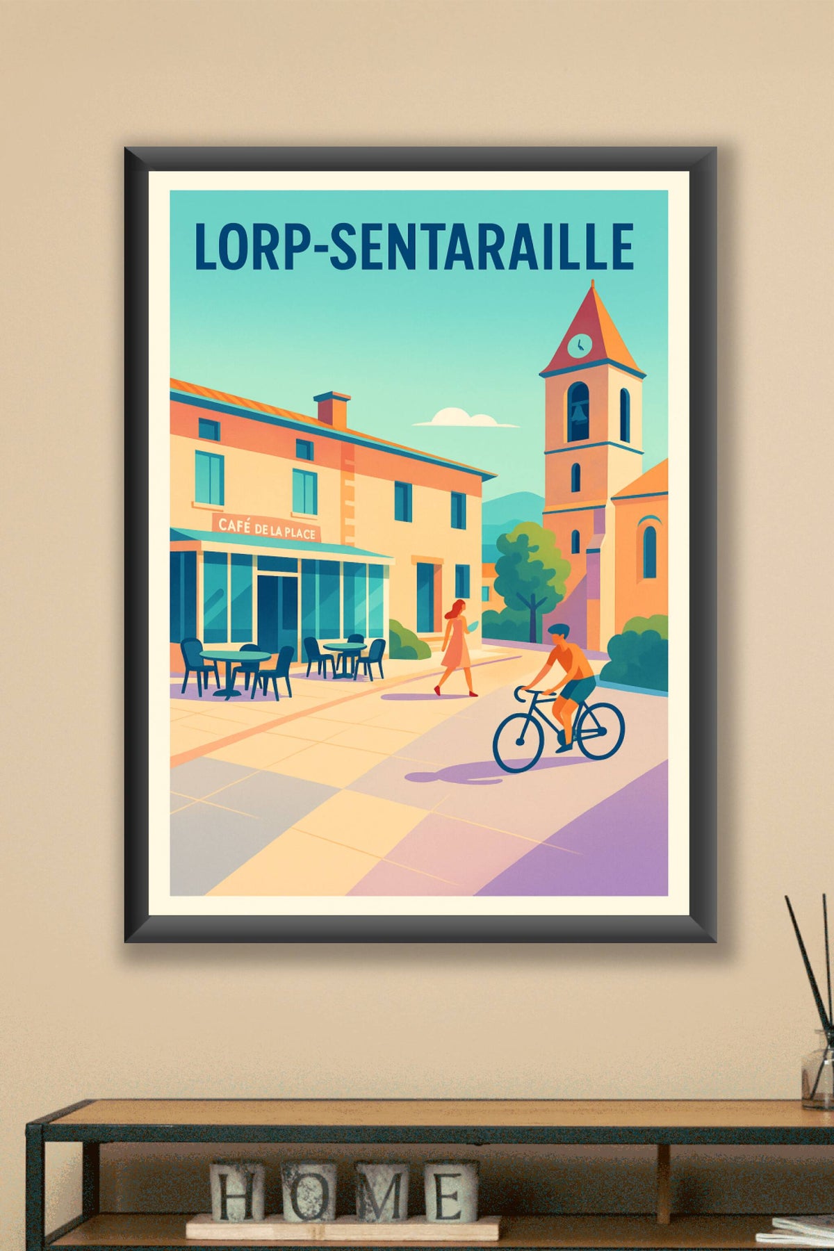 Affiche de Lorp-Sentaraille - Charme et douceur de la place centrale