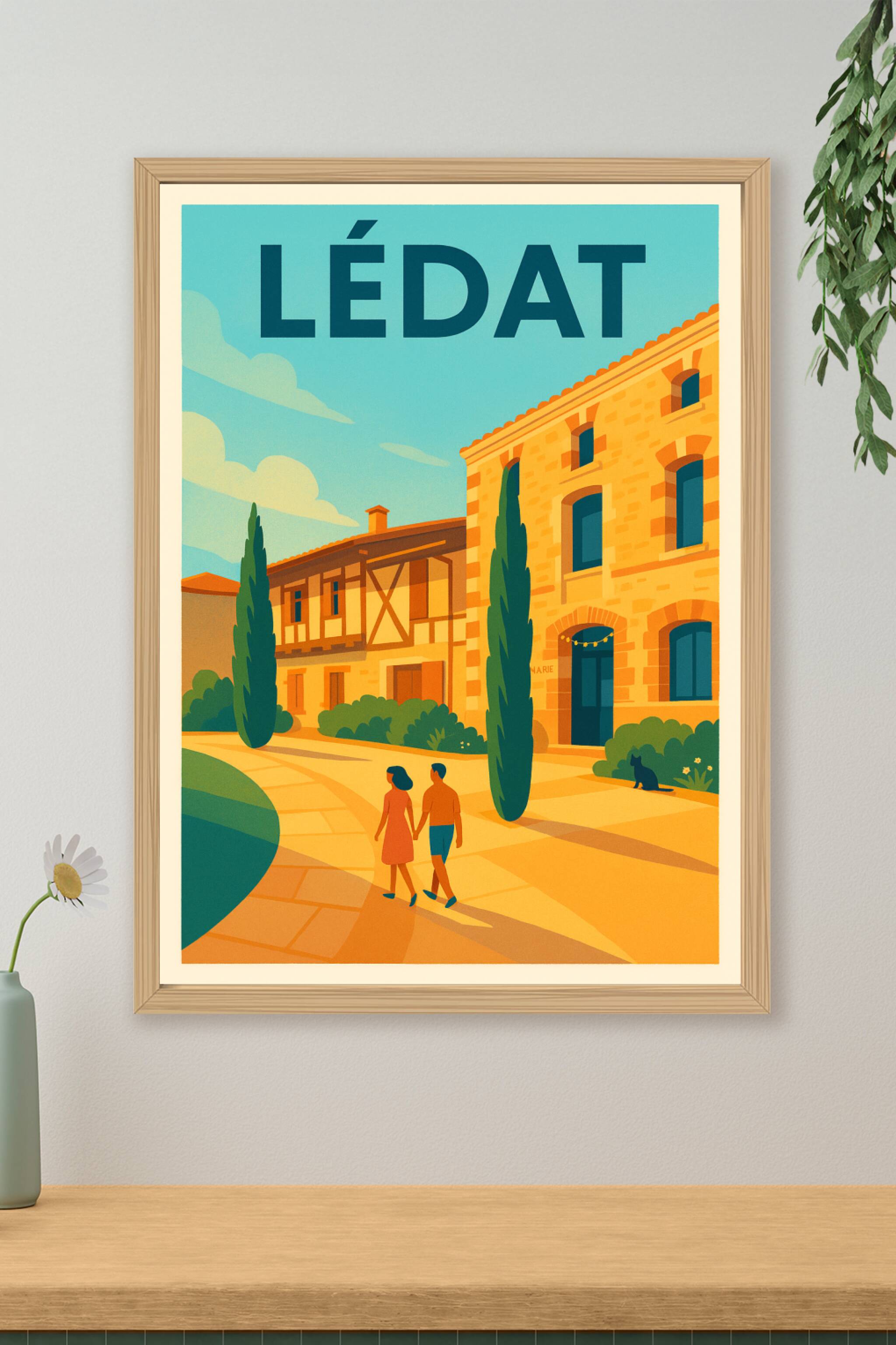 Affiche de Lédat - Charmante promenade ensoleillée
