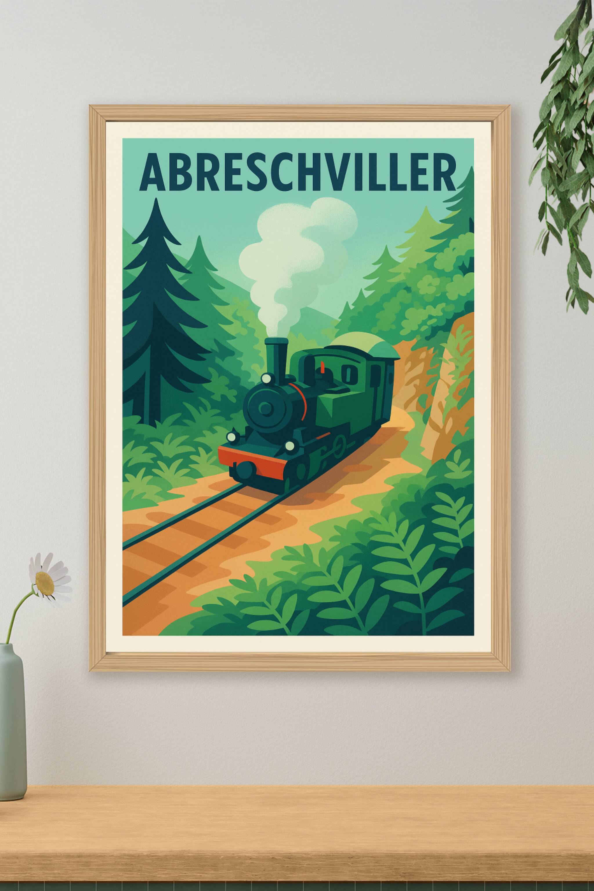 Affiche de Abreschviller - Voyagez au cœur des forêts en train à vapeur