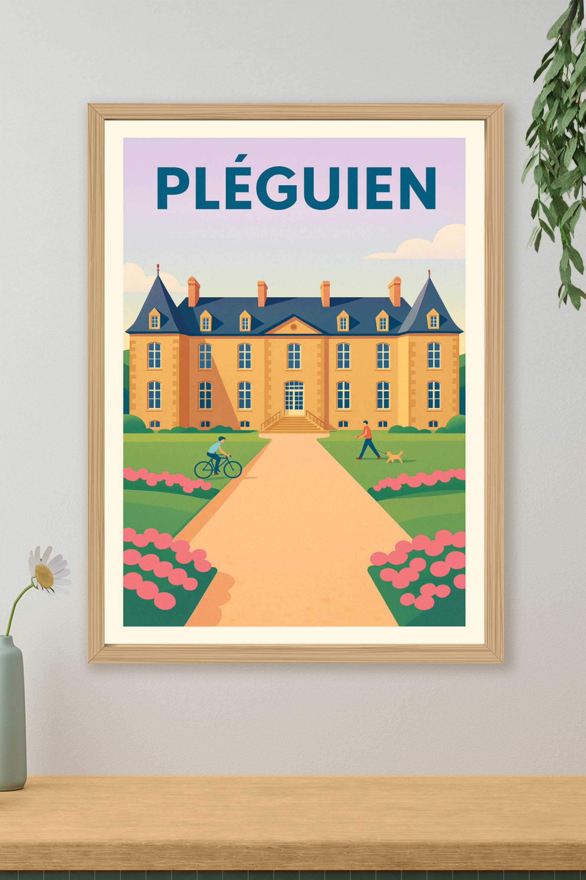 Affiche de Pléguien - Élégance et sérénité en Bretagne