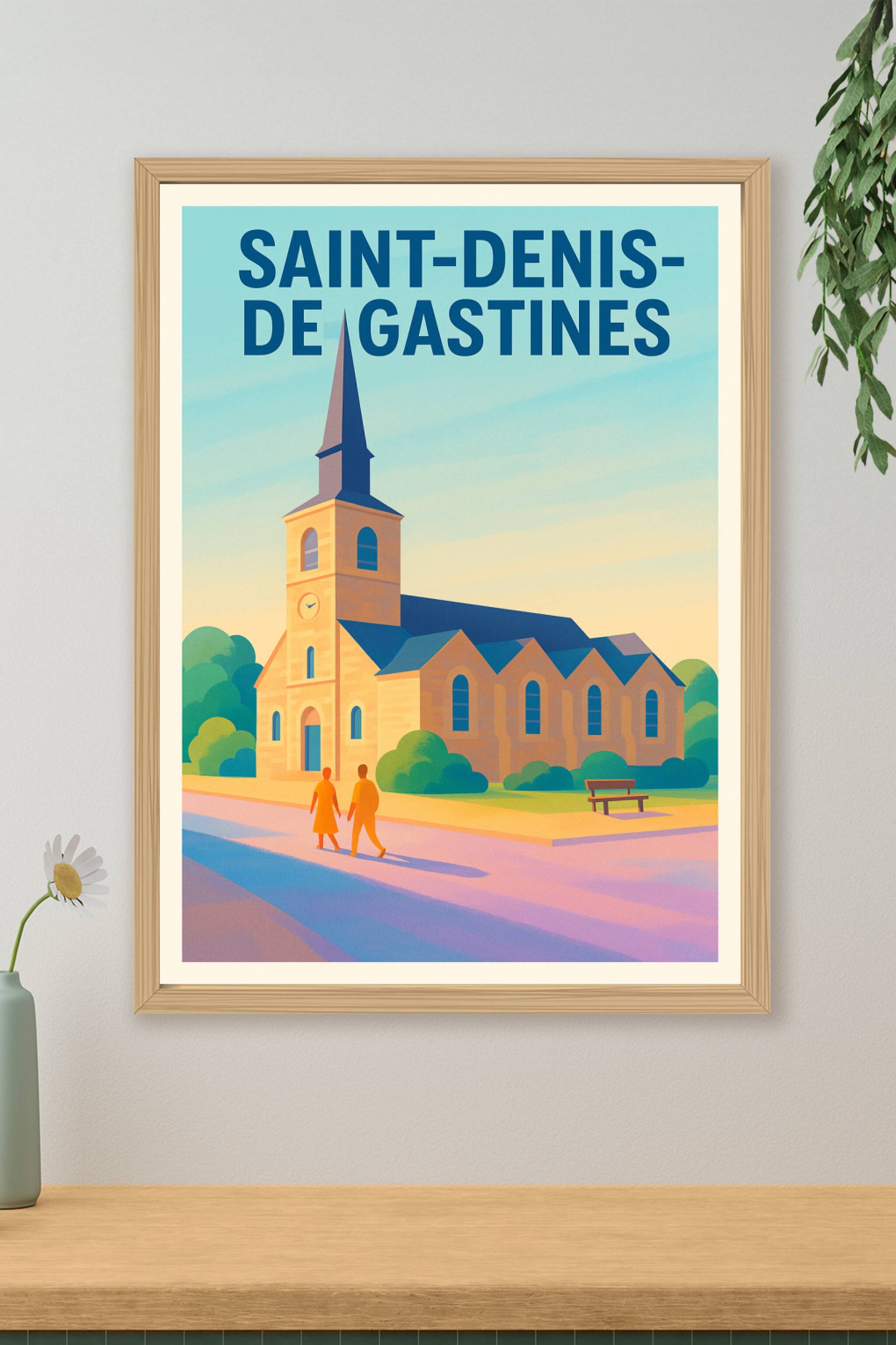 Affiche de Saint-Denis-de-Gastines - Charme paisible au cœur du village