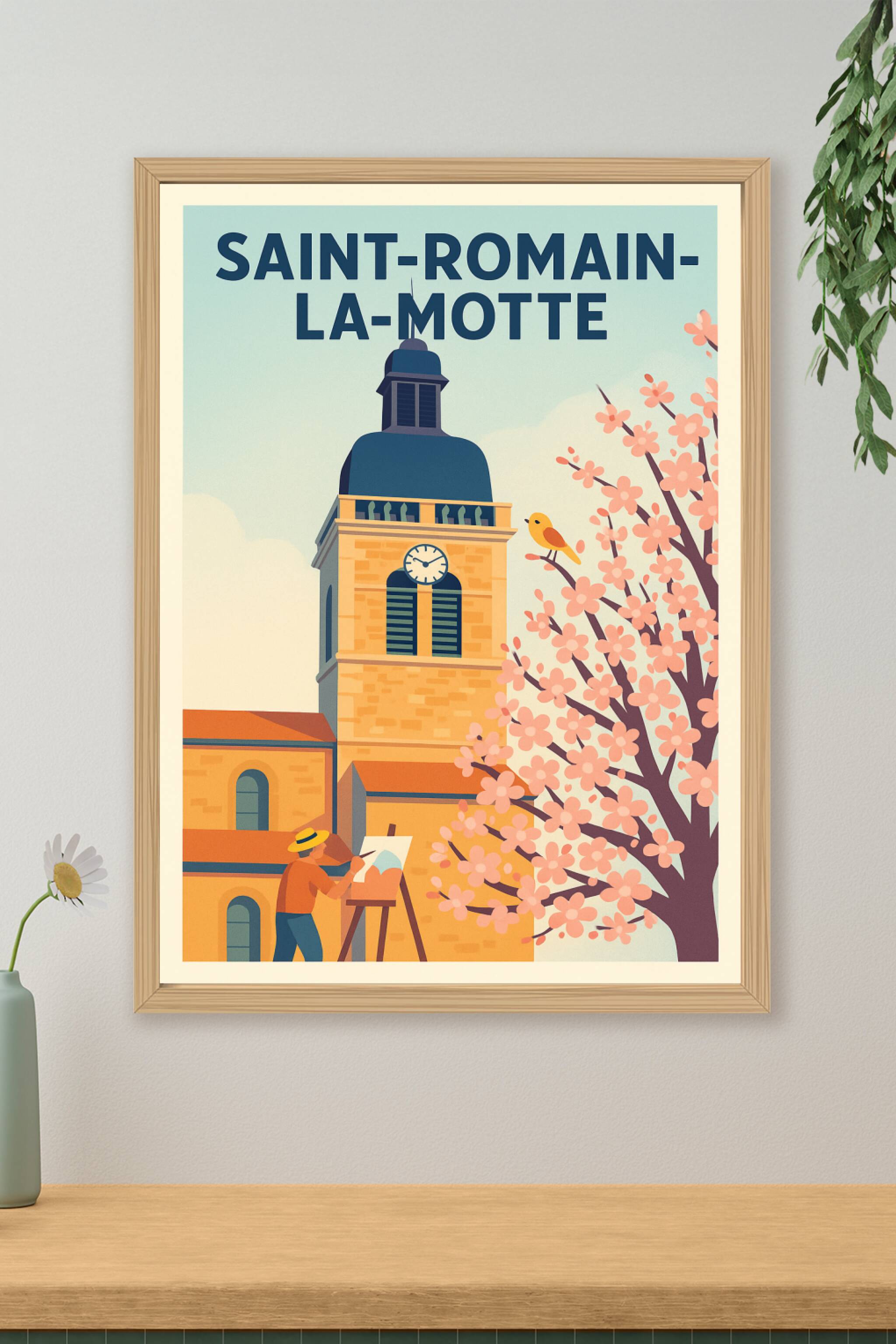 Affiche de Saint-Romain-la-Motte - Charme et sérénité printanière