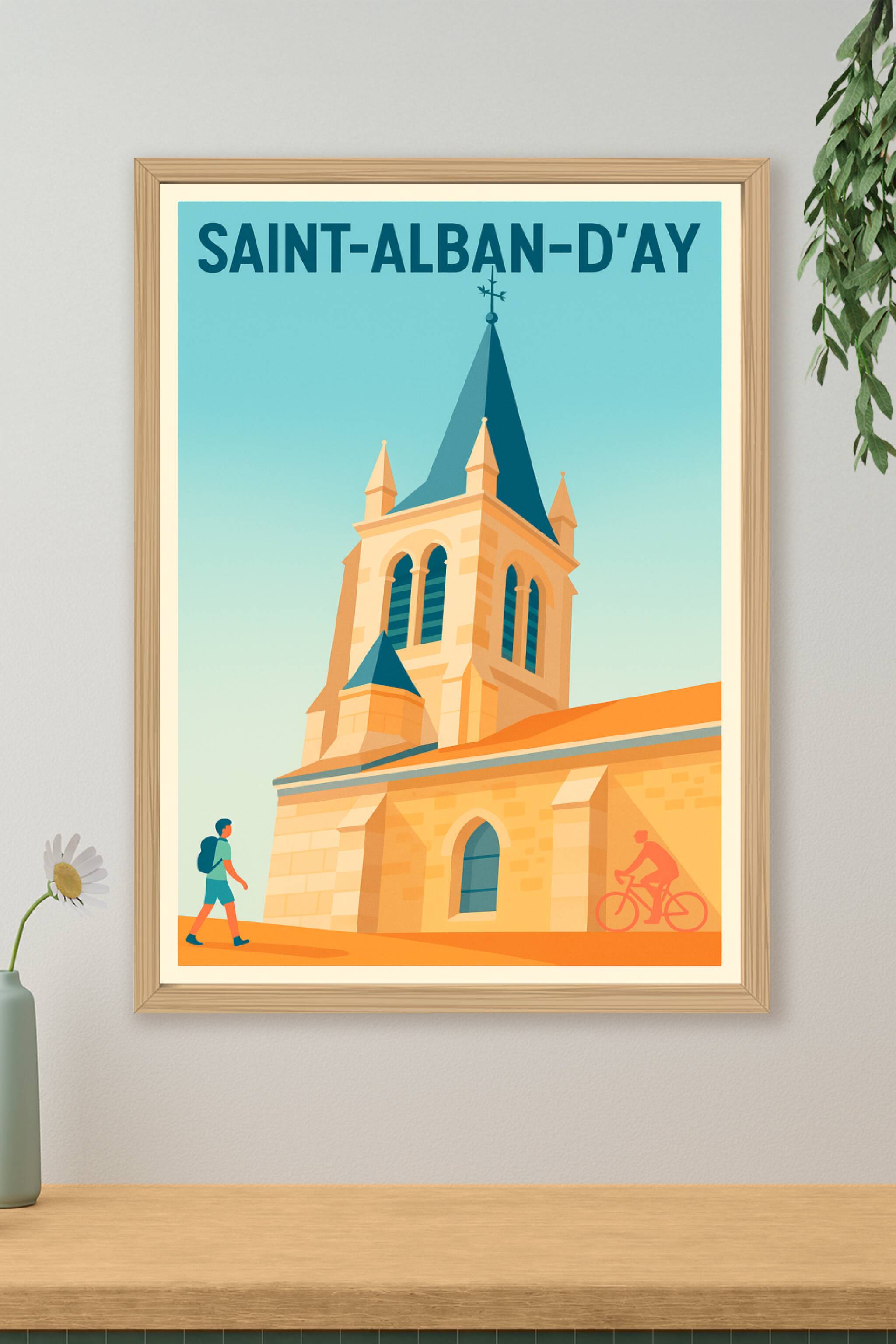 Affiche de Saint-Alban-d'Ay - Charme pittoresque du patrimoine local