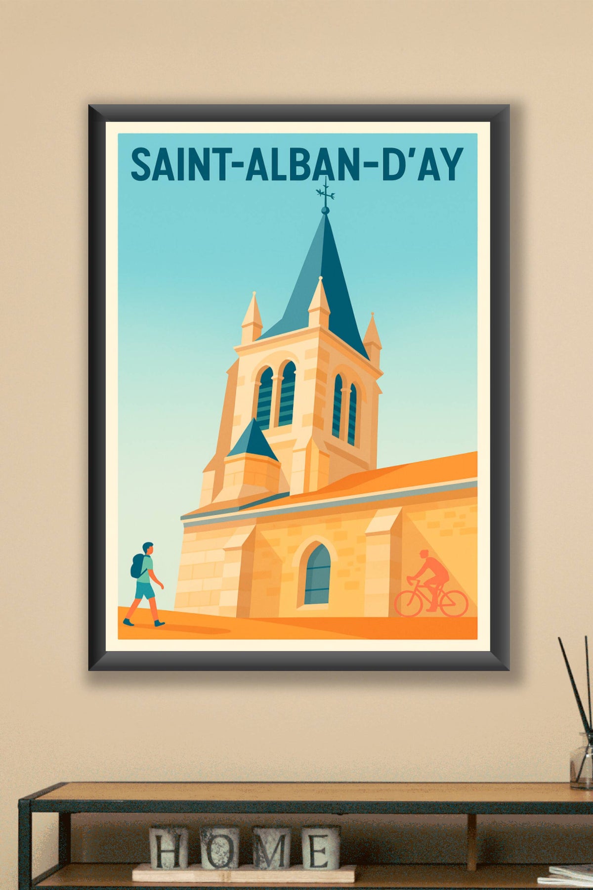 Affiche de Saint-Alban-d'Ay - Charme pittoresque du patrimoine local