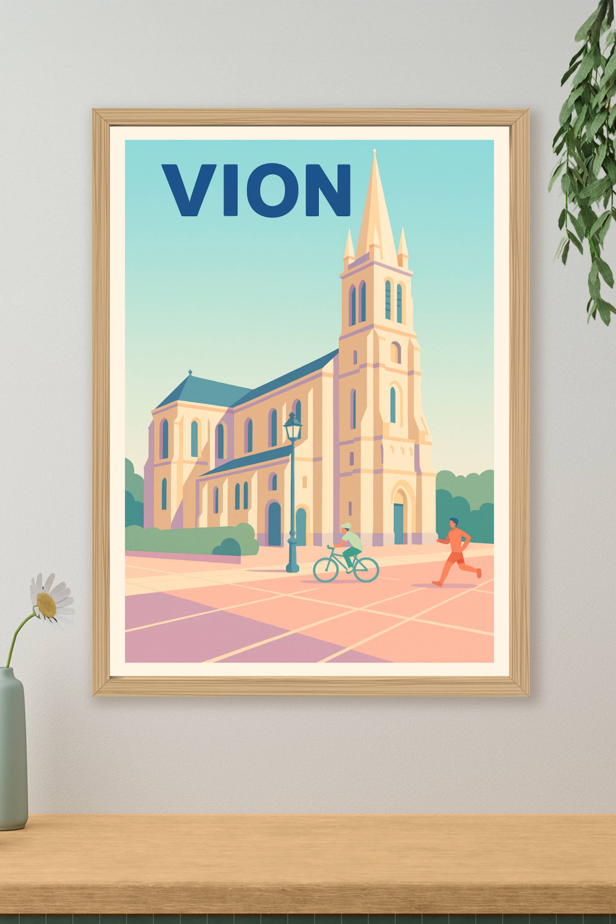Affiche de Vion - Charme et sérénité au fil des rues