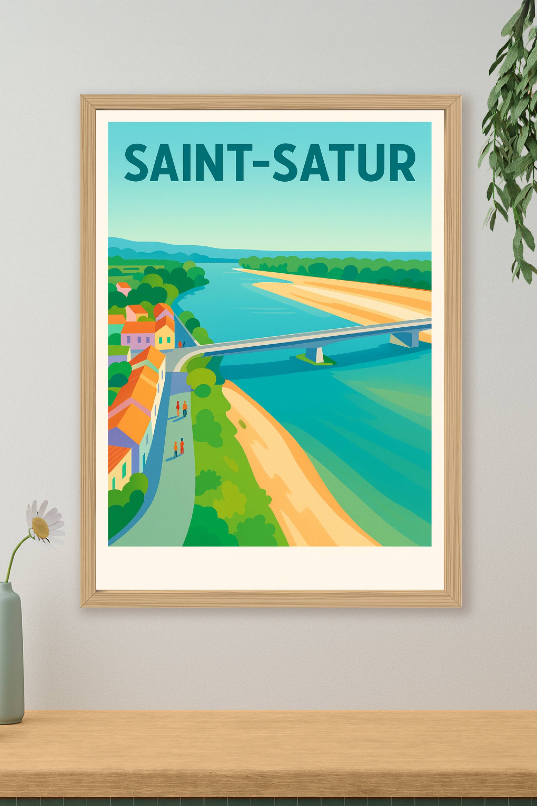 Affiche de Saint-Satur - Le charme apaisant du bord de Loire