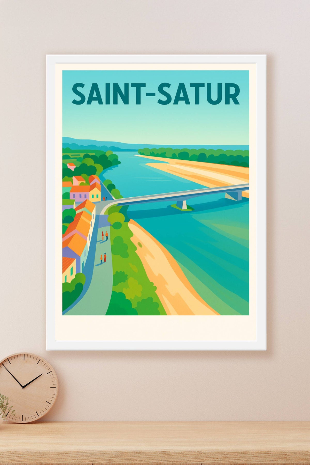 Affiche de Saint-Satur - Le charme apaisant du bord de Loire