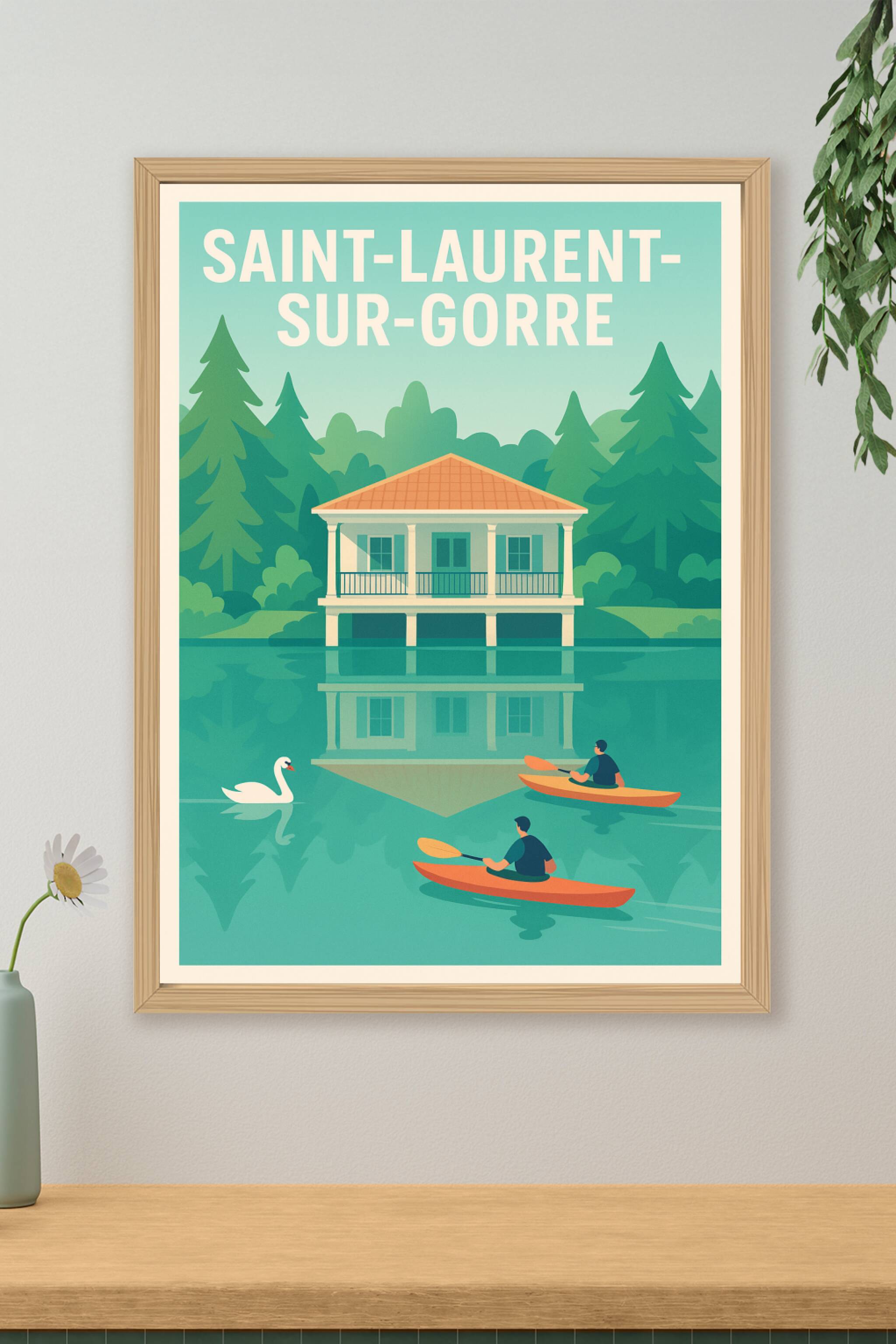 Affiche de Saint-Laurent-sur-Gorre - Évasion et sérénité au bord de l'eau